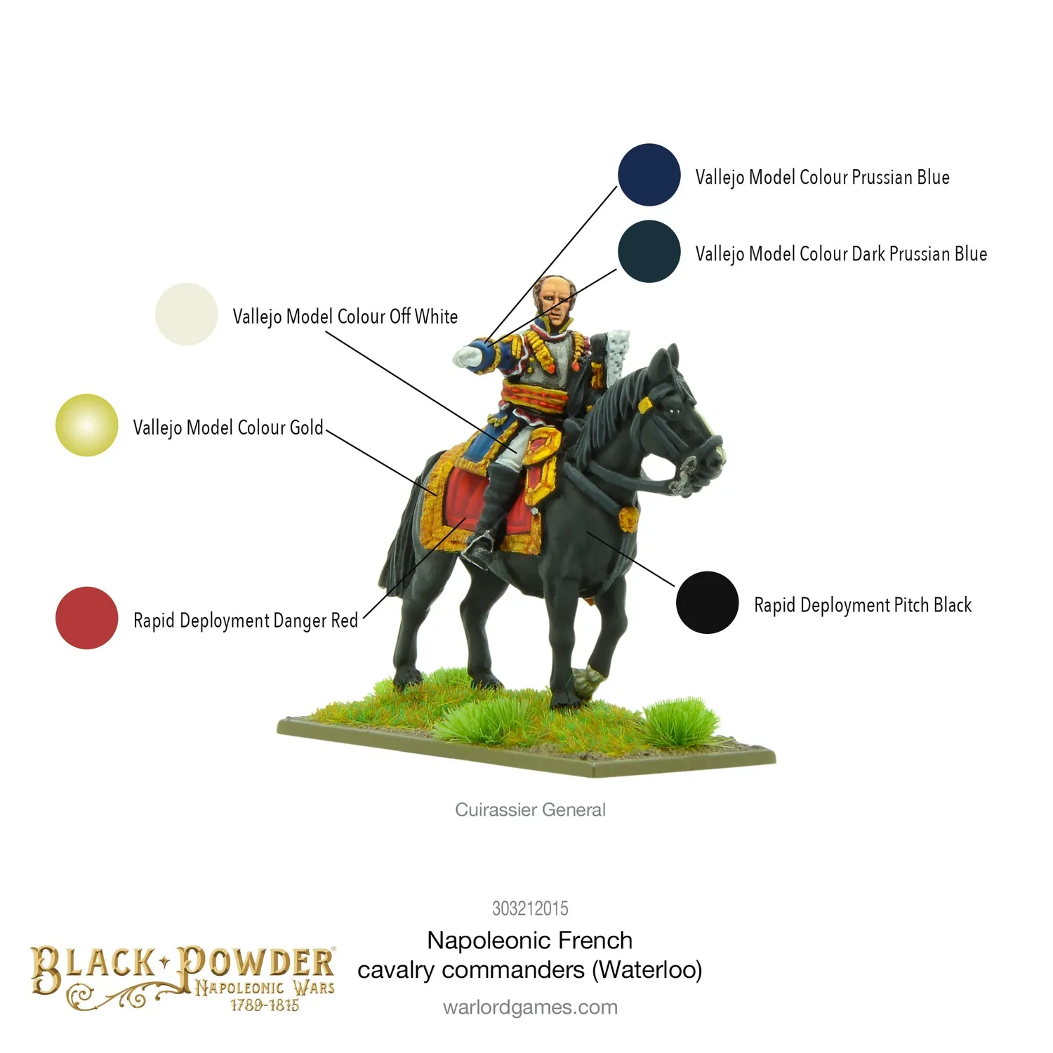 Bolt Action Black Powder Napoleonic French cavalry commanders Waterloo figurines résine 28 mm