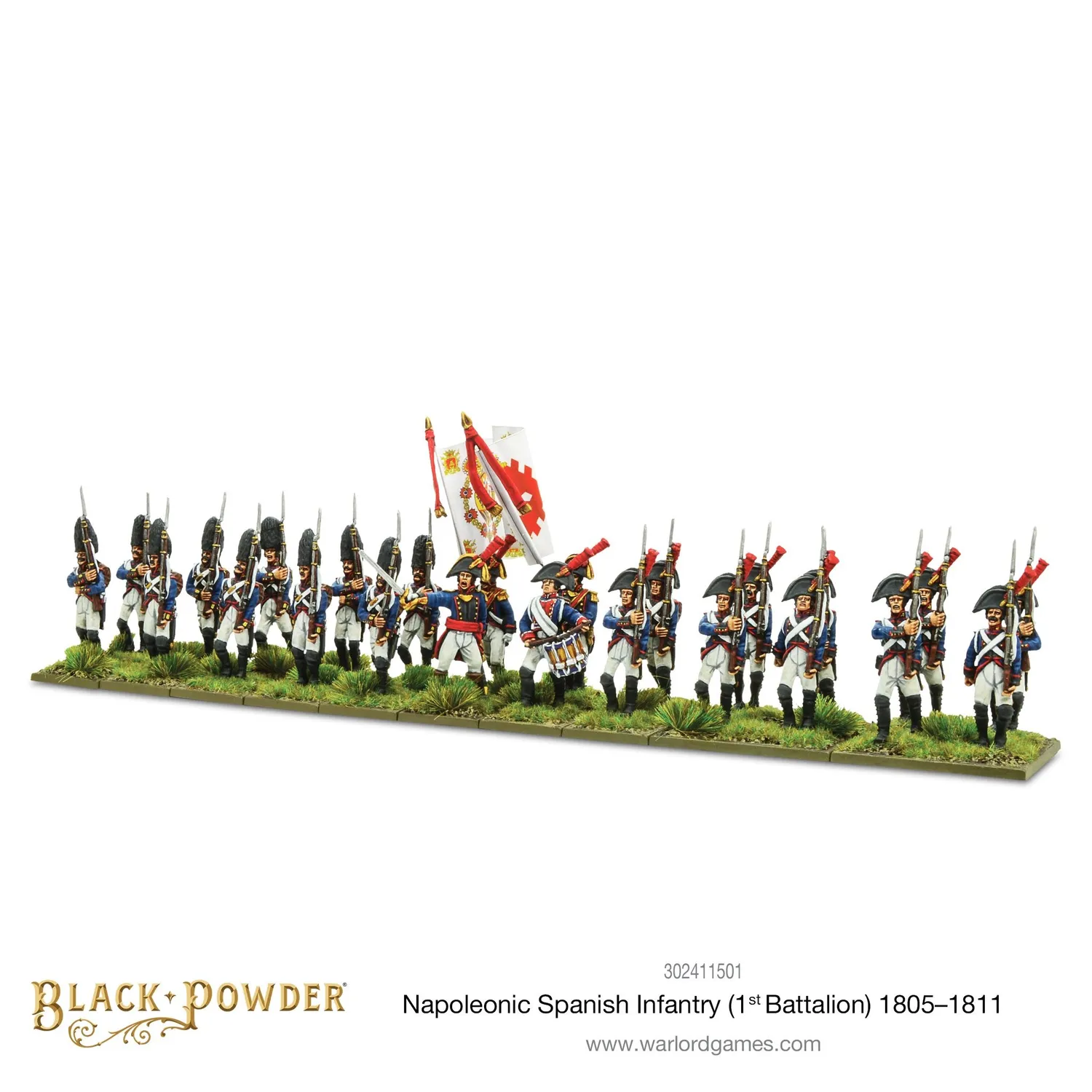 Bolt Action Black Powder Napoleonic Spanish Infantry 1st Battalion 1805-1811 figurines résine