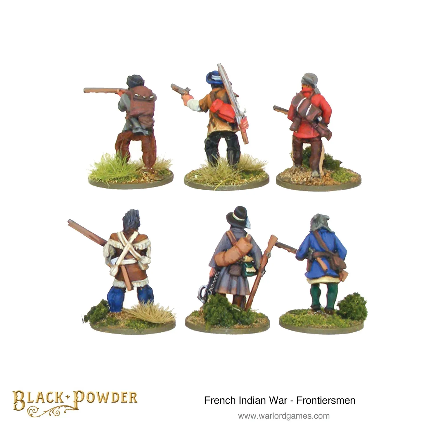 Bolt Action Black Powder Frontiersmen figurines métal 6 pièces