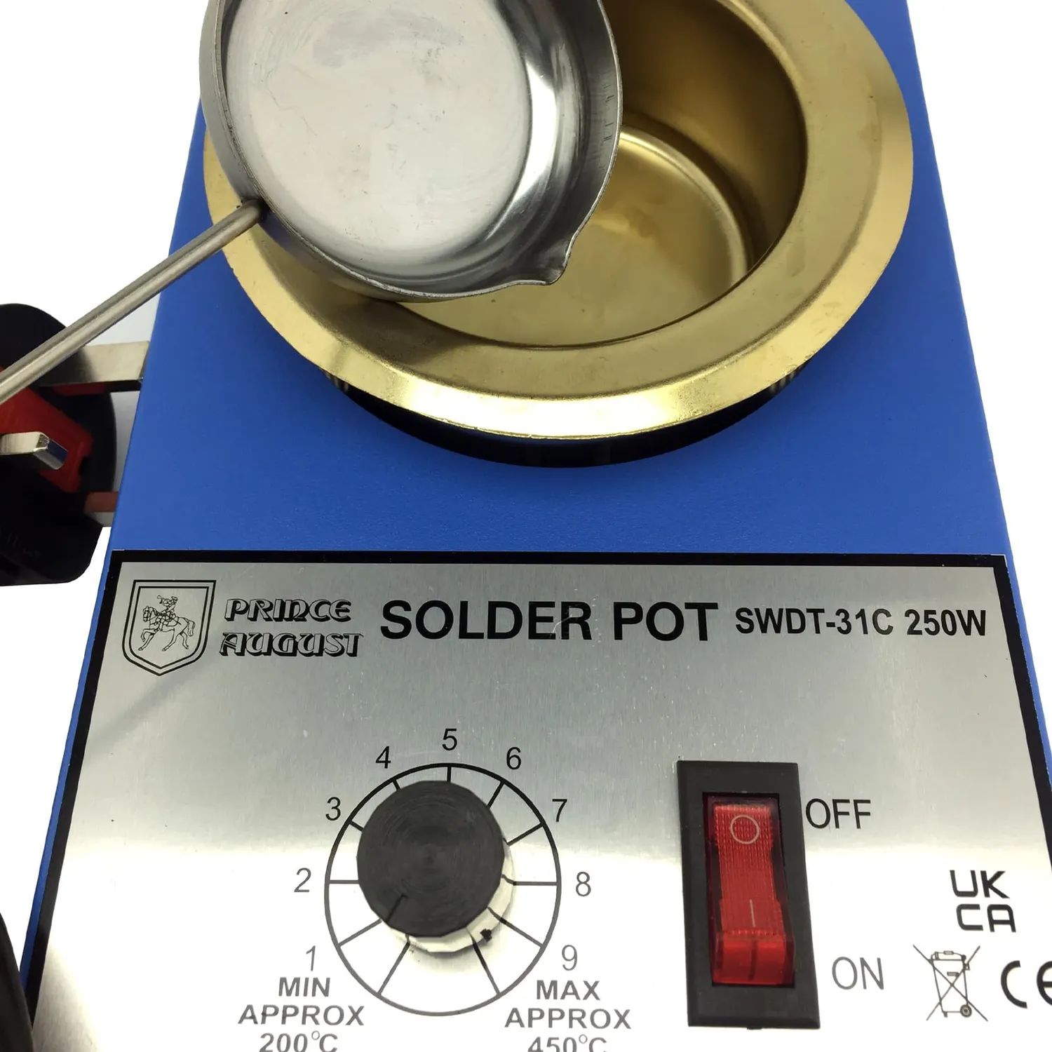 Prince August pot de fusion pour étain 1200 g thermostatique