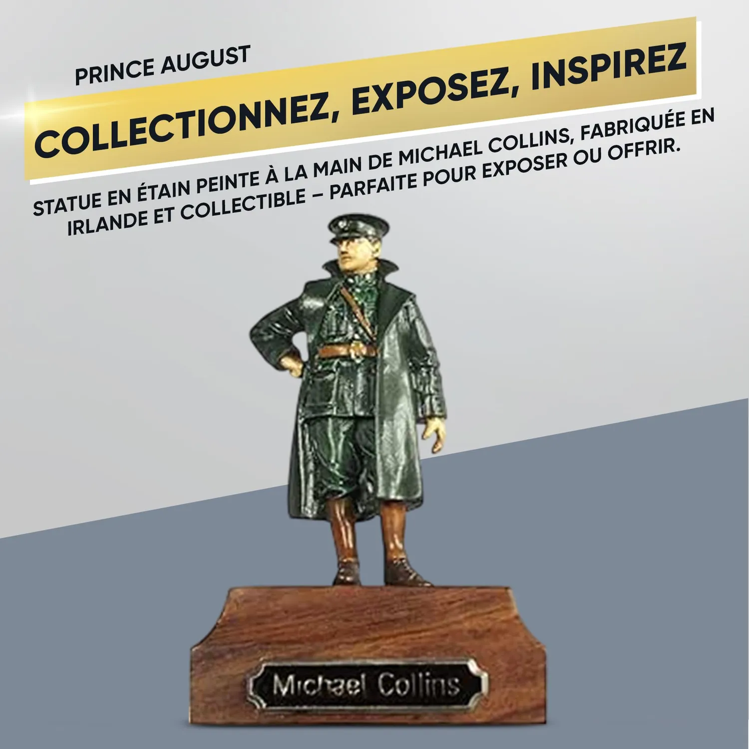 Prince August Michael Collins statue en étain 54 mm peinte à la main