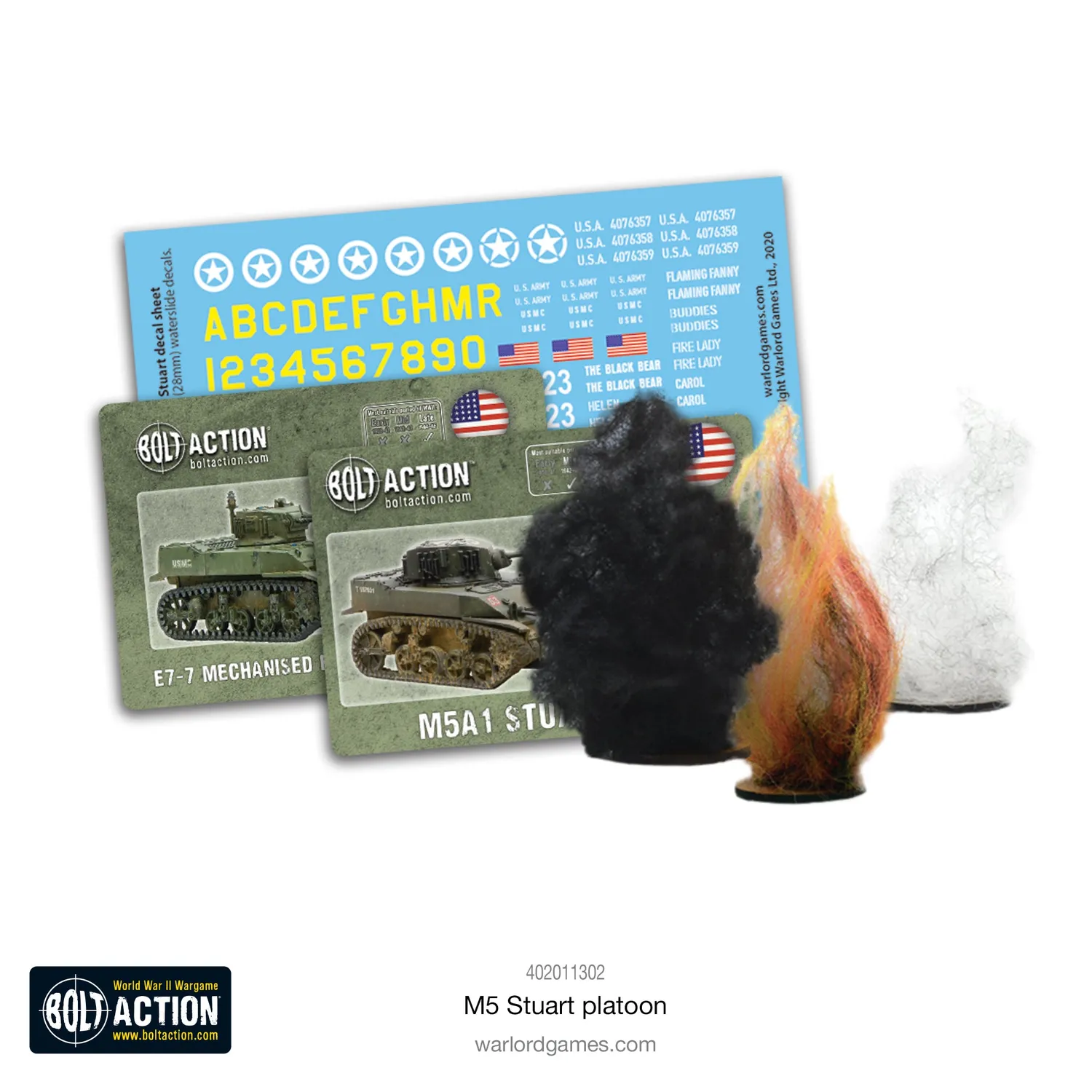 Bolt Action M5 Stuart Platoon chars plastiques 1/56