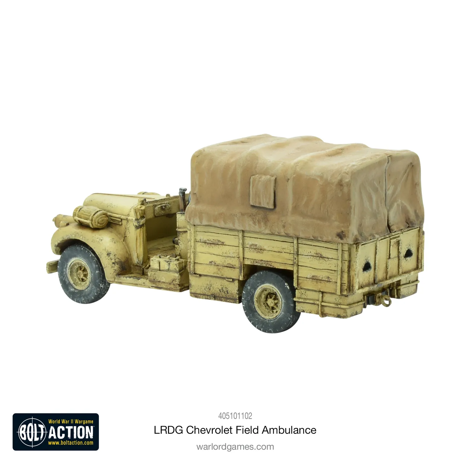 Bolt Action LRDG Chevrolet Field Ambulance ambulance 1 véhicule résine métal