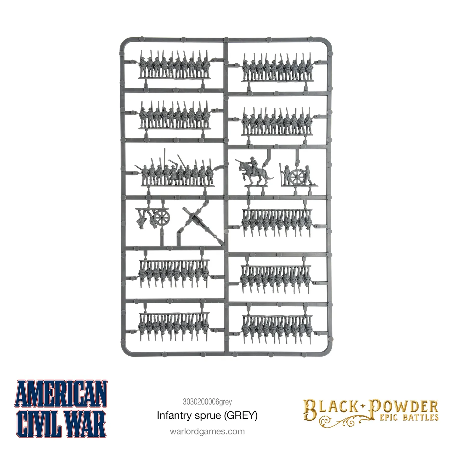 Warlord Games Epic Battles Infanterie ACW grappe grise