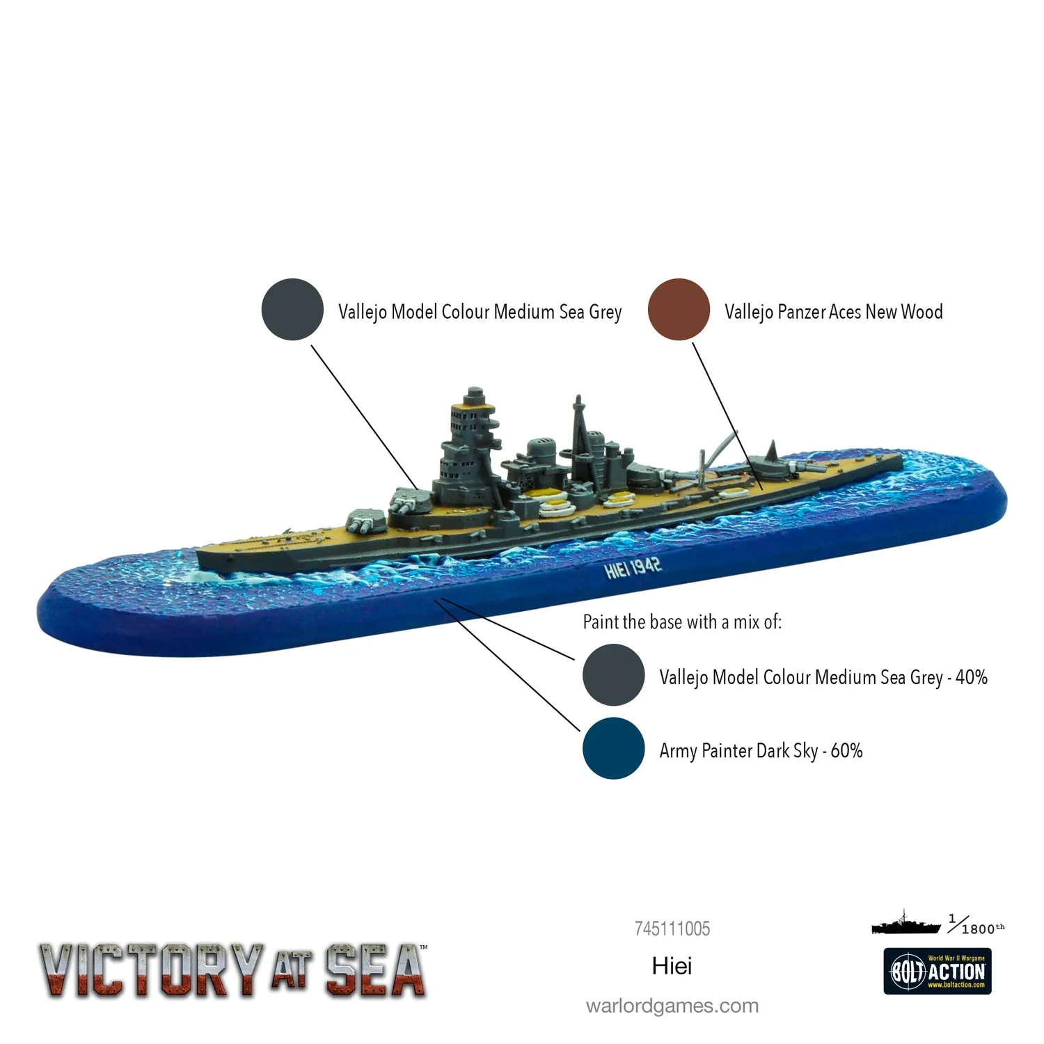 Victory at Sea Hiei cuirassé résine japonais