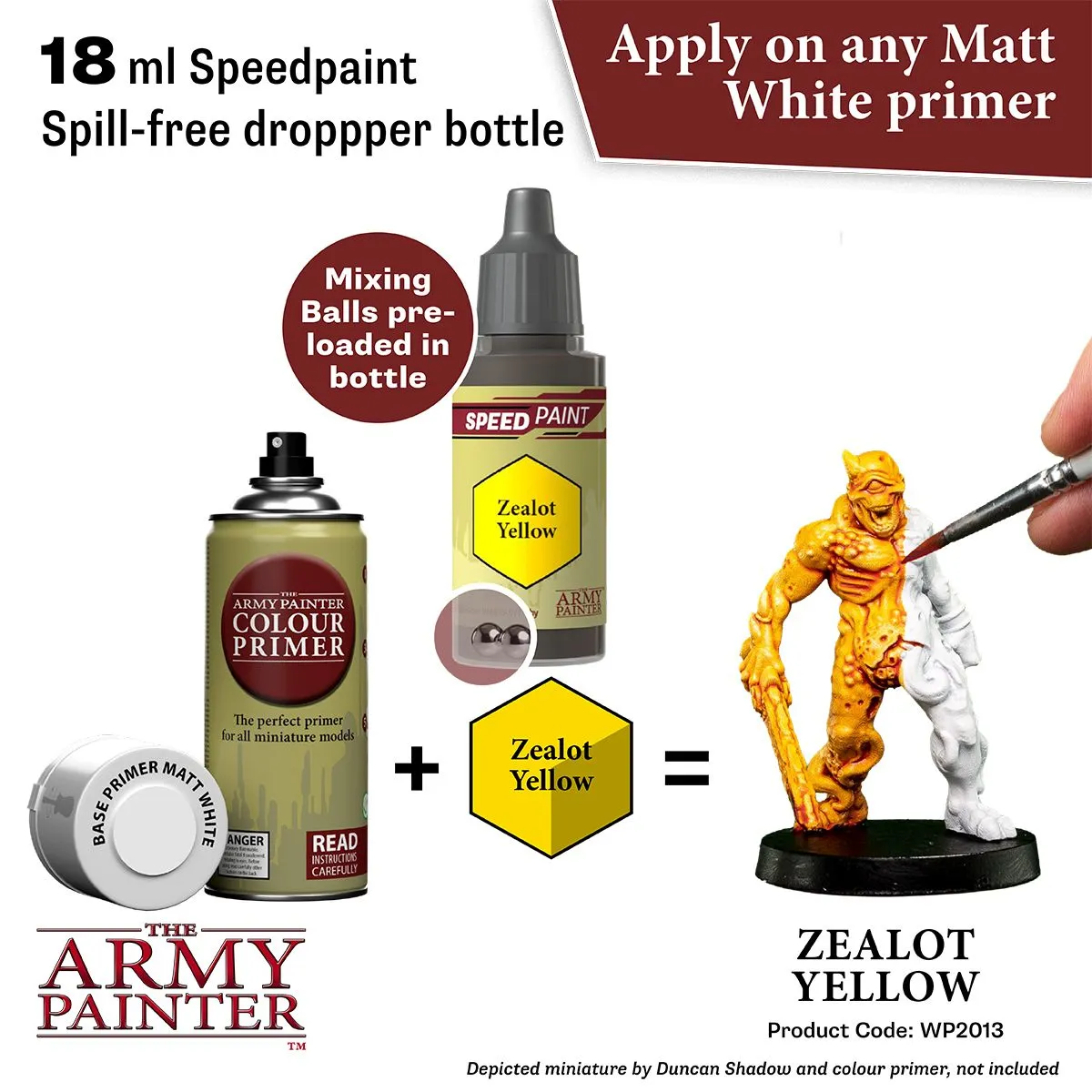 Army Painter Speedpaint Zealot Yellow peinture jaune one-coat