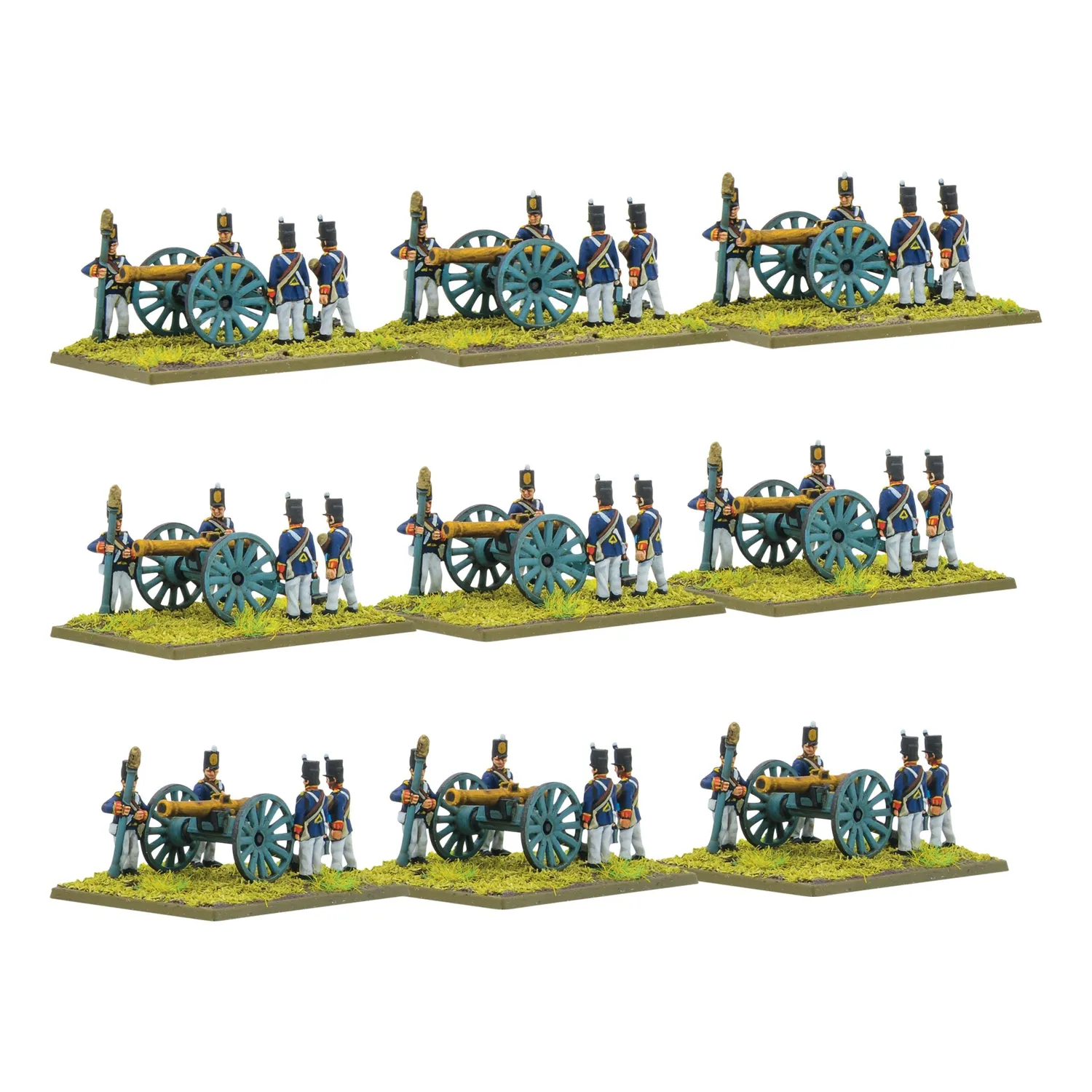 Bolt Action Black Powder Peninsular British Foot Artillery Park x9