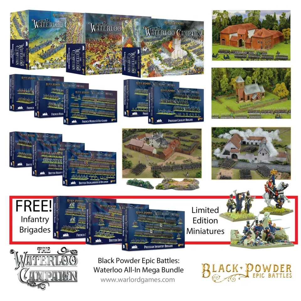 Bolt Action Black Powder Epic Battles Waterloo All-In Three Army Mega Bundle