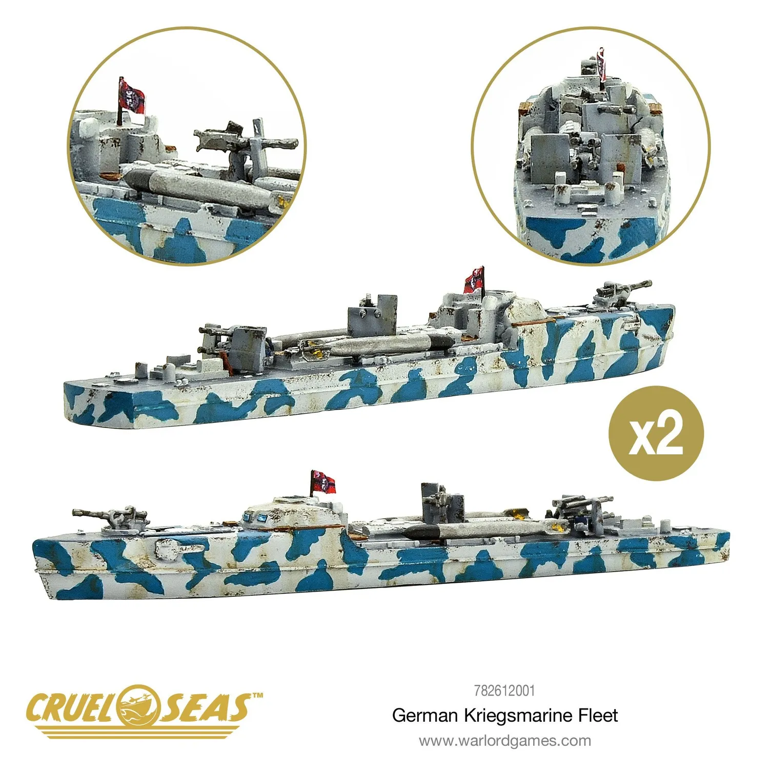 Warlord Games Cruel Seas Kriegsmarine Fleet coffret 1/300
