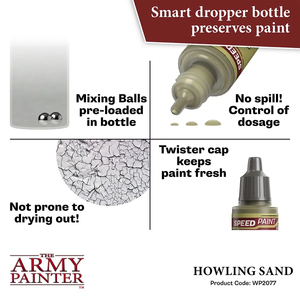 Army Painter Speedpaint Howling Sand peinture 18 ml beige