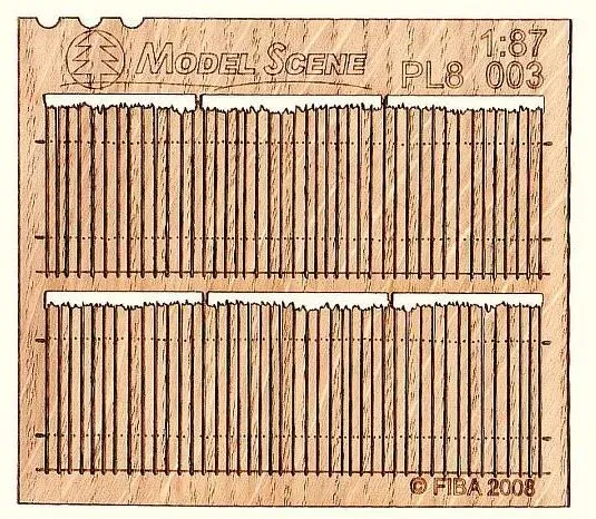 Albion Rough Cut Cedar Privacy Fence II clôture diorama bois 2 pièces