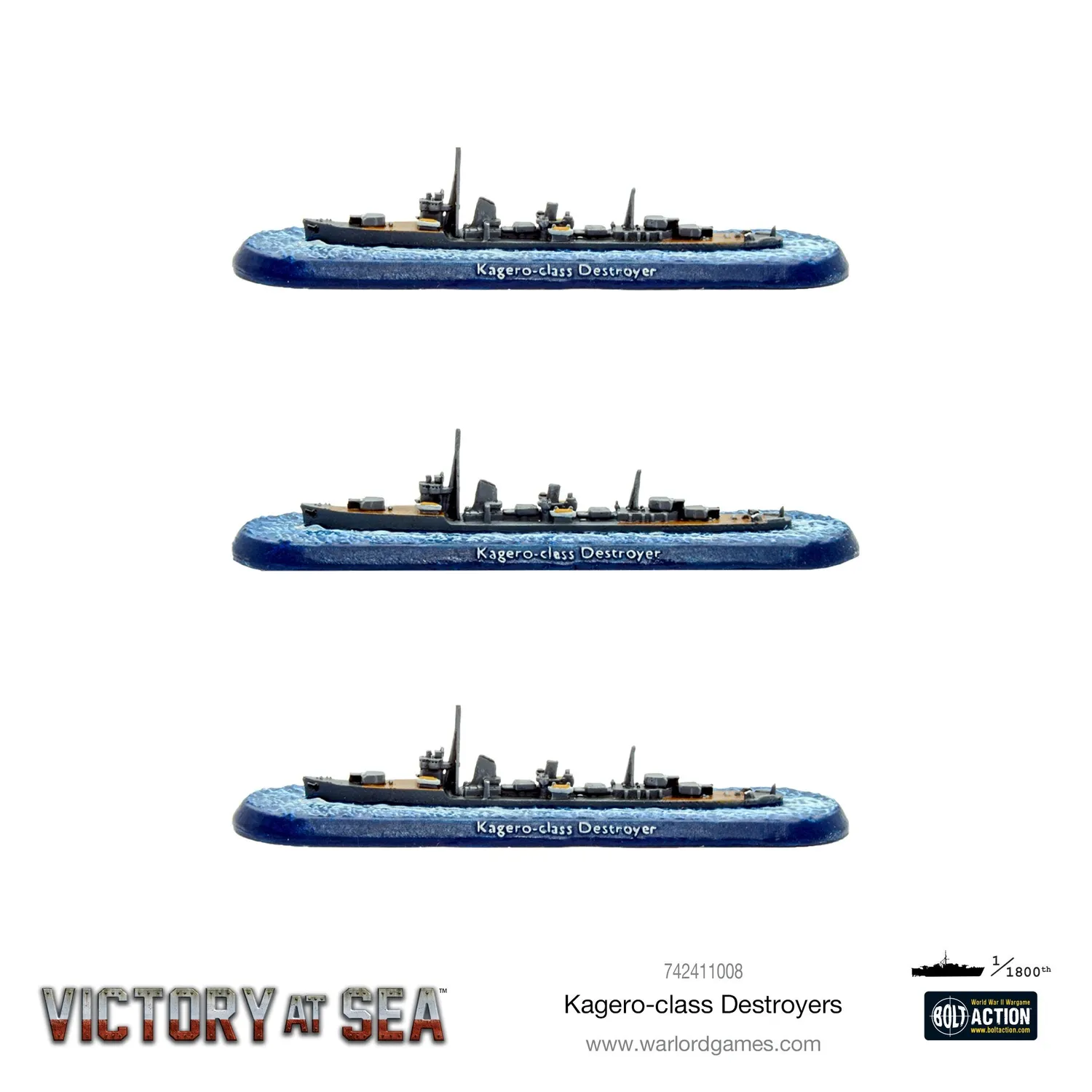 Victory at Sea Kagero destroyer japonais résine
