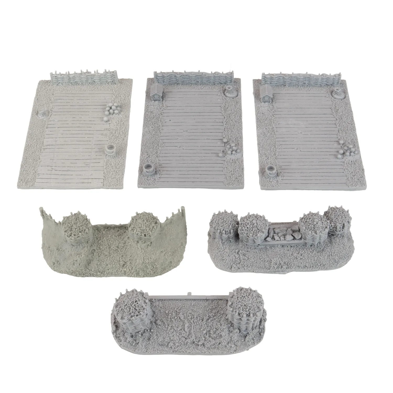 Bolt Action Wicker Work Defences and Gabions décor résine 6 pièces