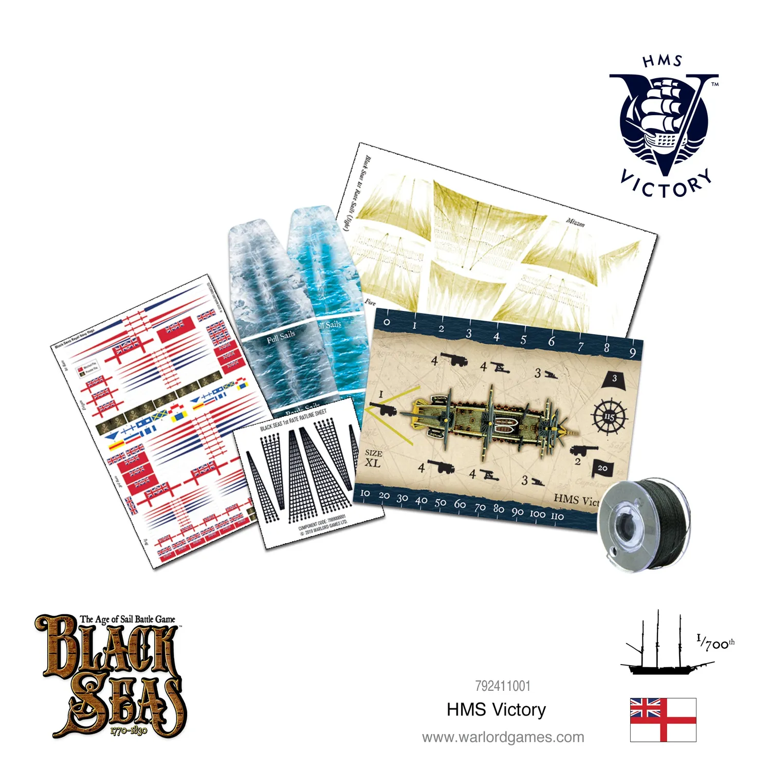 Bolt Action Black Seas HMS Victory maquette navale résine métal