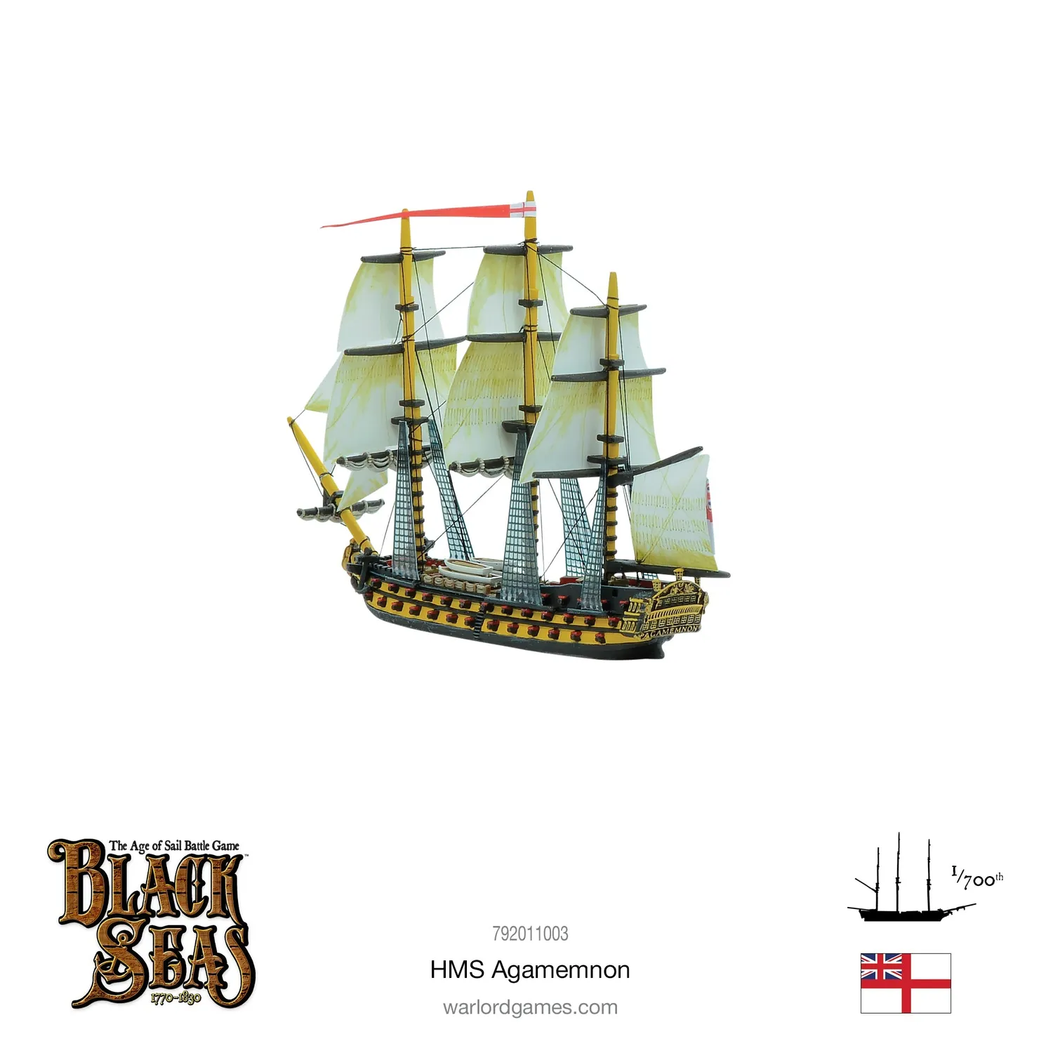 Warlord Games Black Seas HMS Agamemnon navire résine