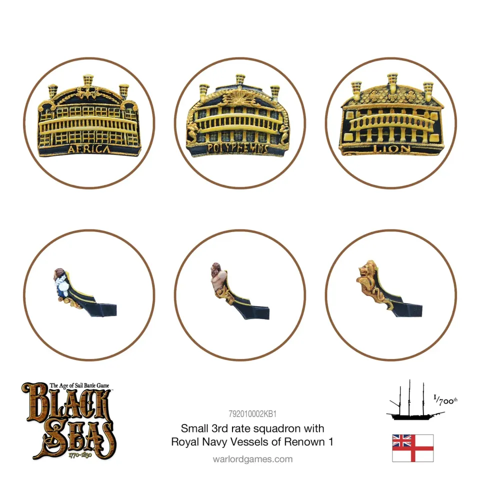 Black Seas Small 3rd Rate Squadron Royal Navy Vessels of Renown 1 navires