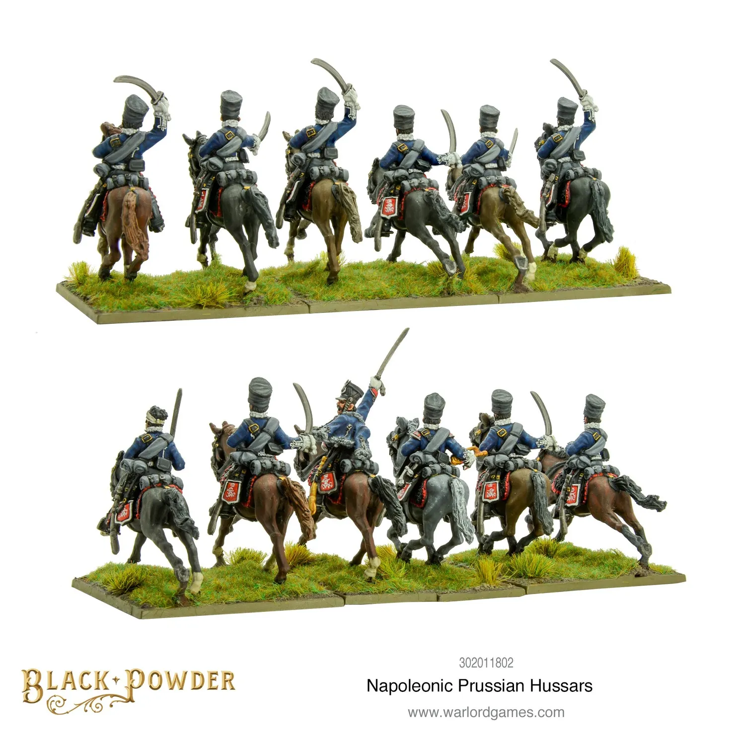Bolt Action Black Powder Prussian Hussars figurines 12 résine