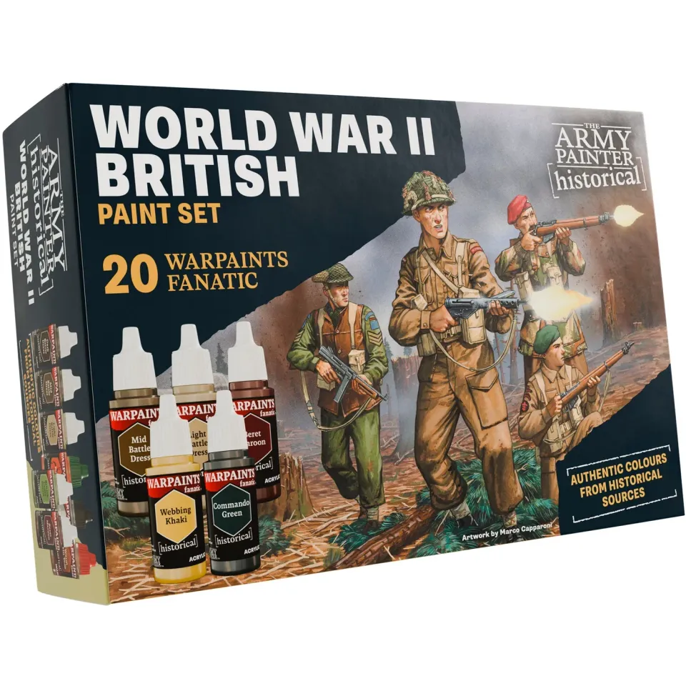 Bolt Action Warpaints Fanatic World War II British set peinture 20 pots