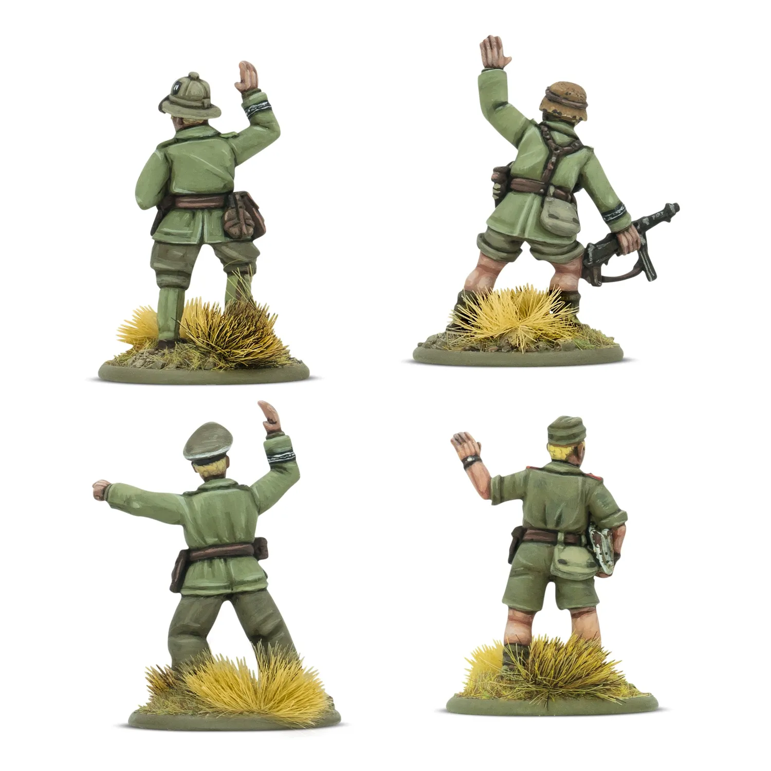 Bolt Action Afrika Korps Platoon Commanders figurines officiers résine