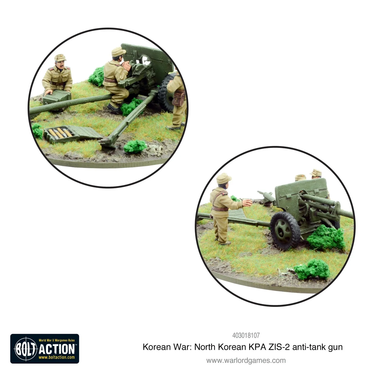 Bolt Action KPA ZIS-2 canon antichar 57mm Corée