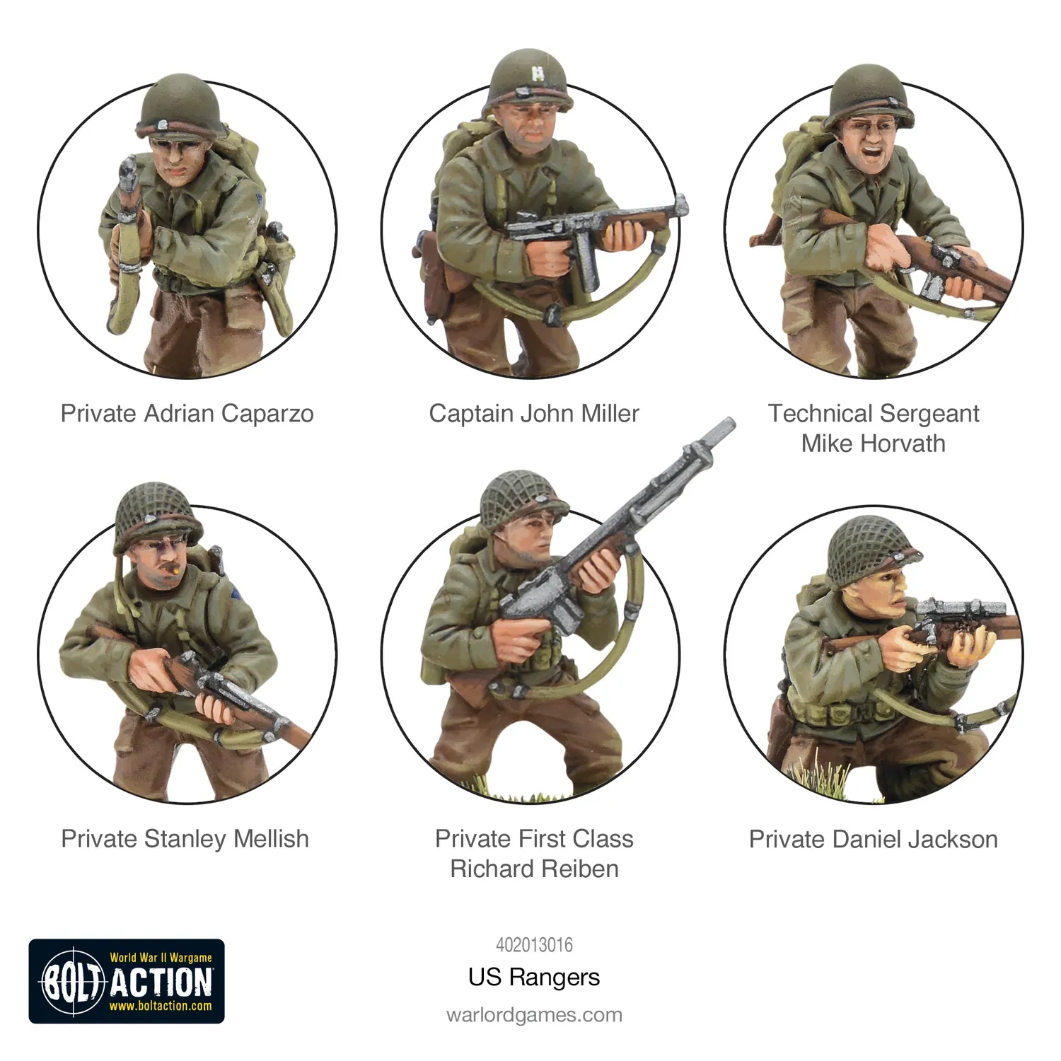 Bolt Action US Rangers boîte figurines plastique 30