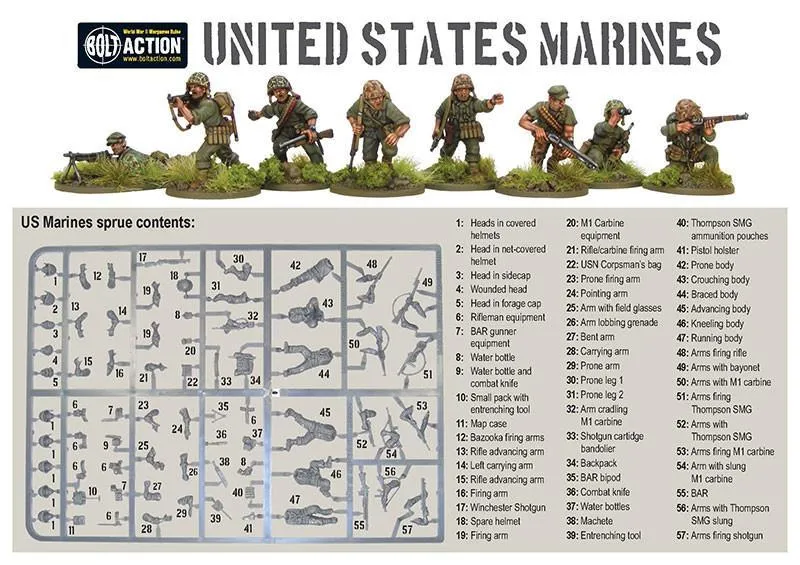 Bolt Action Semper Fidelis US Marines armée démarrage