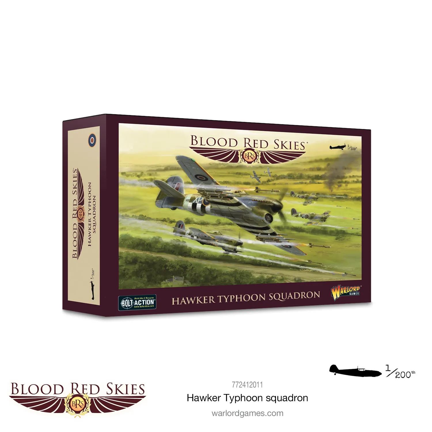 Bolt Action Blood Red Skies Hawker Typhoon squadron escadrille RAF 6 avions