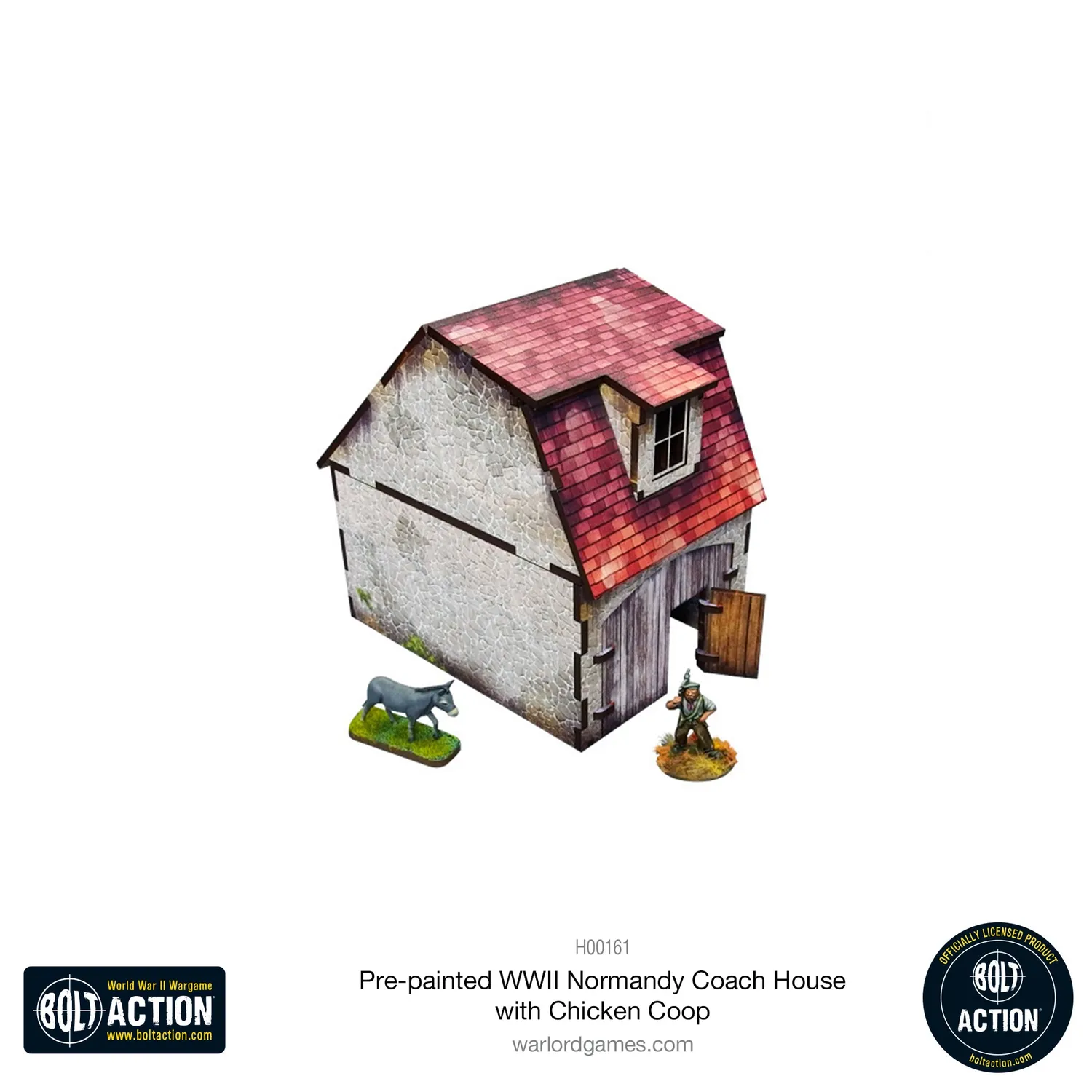 Bolt Action Normandy Coach House with Chicken Coop décor prépeint 28-30 mm