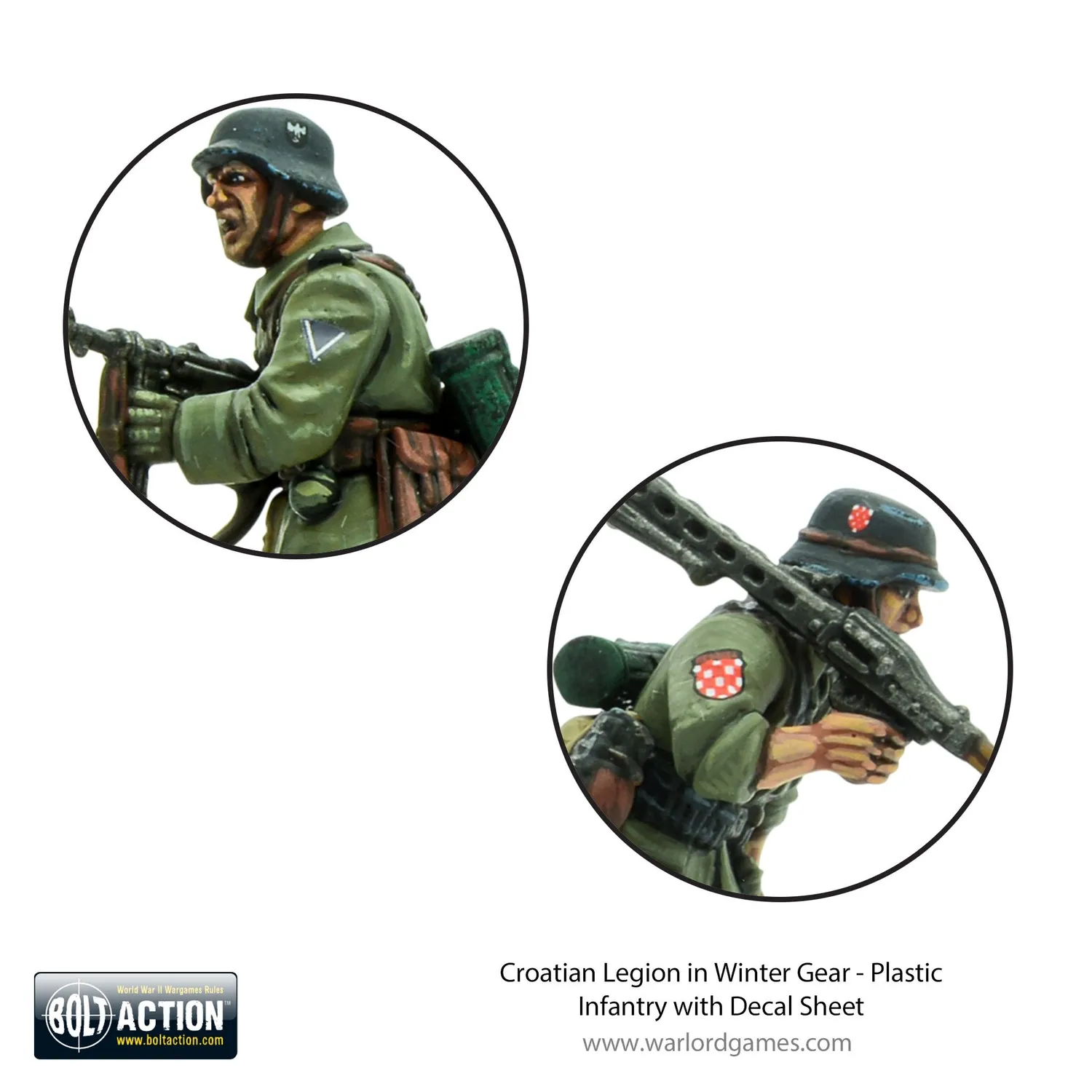 Bolt Action Croatian Legion Winter Gear figurines plastique x30