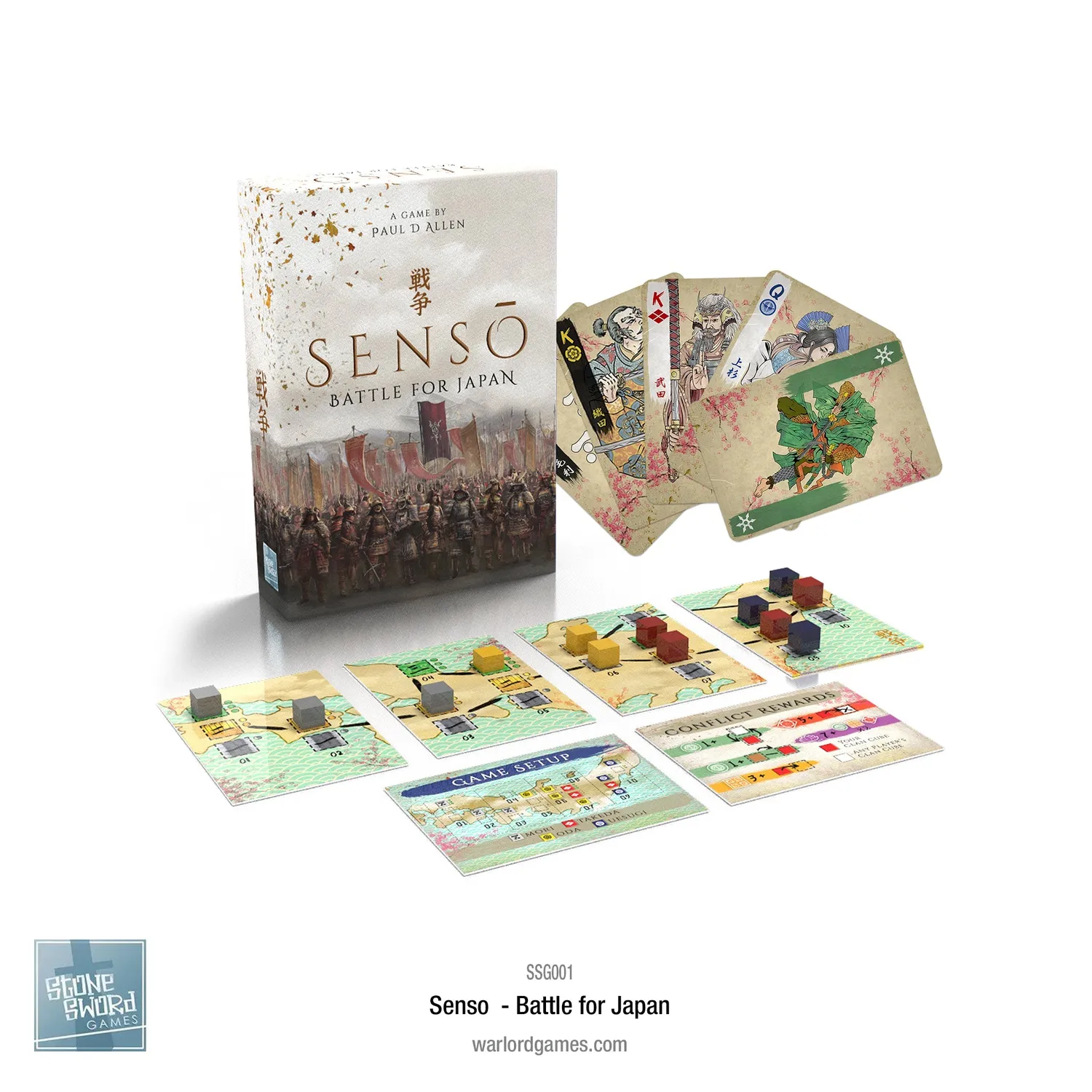 Sensō Battle for Japan jeu de cartes clans samouraï 2-5