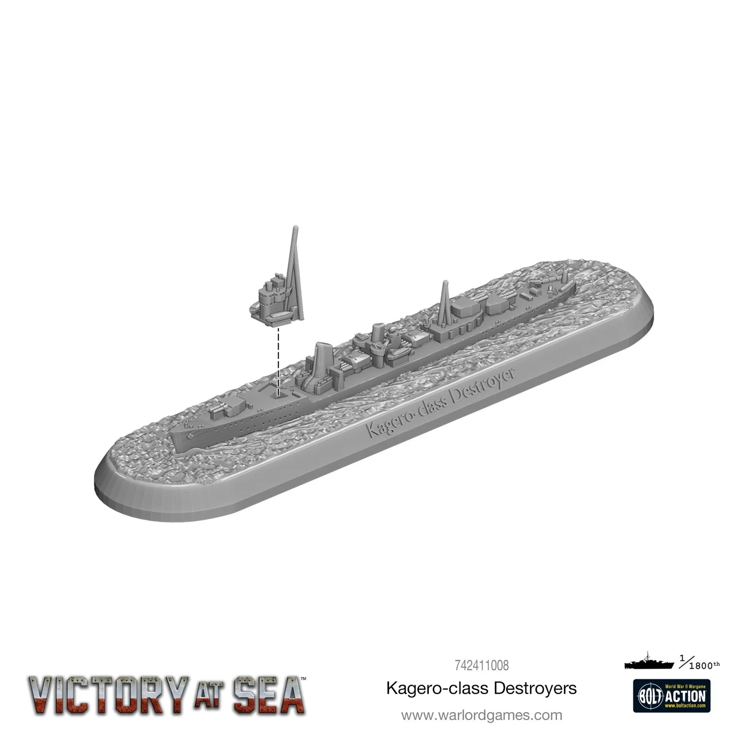 Victory at Sea Kagero destroyer japonais résine