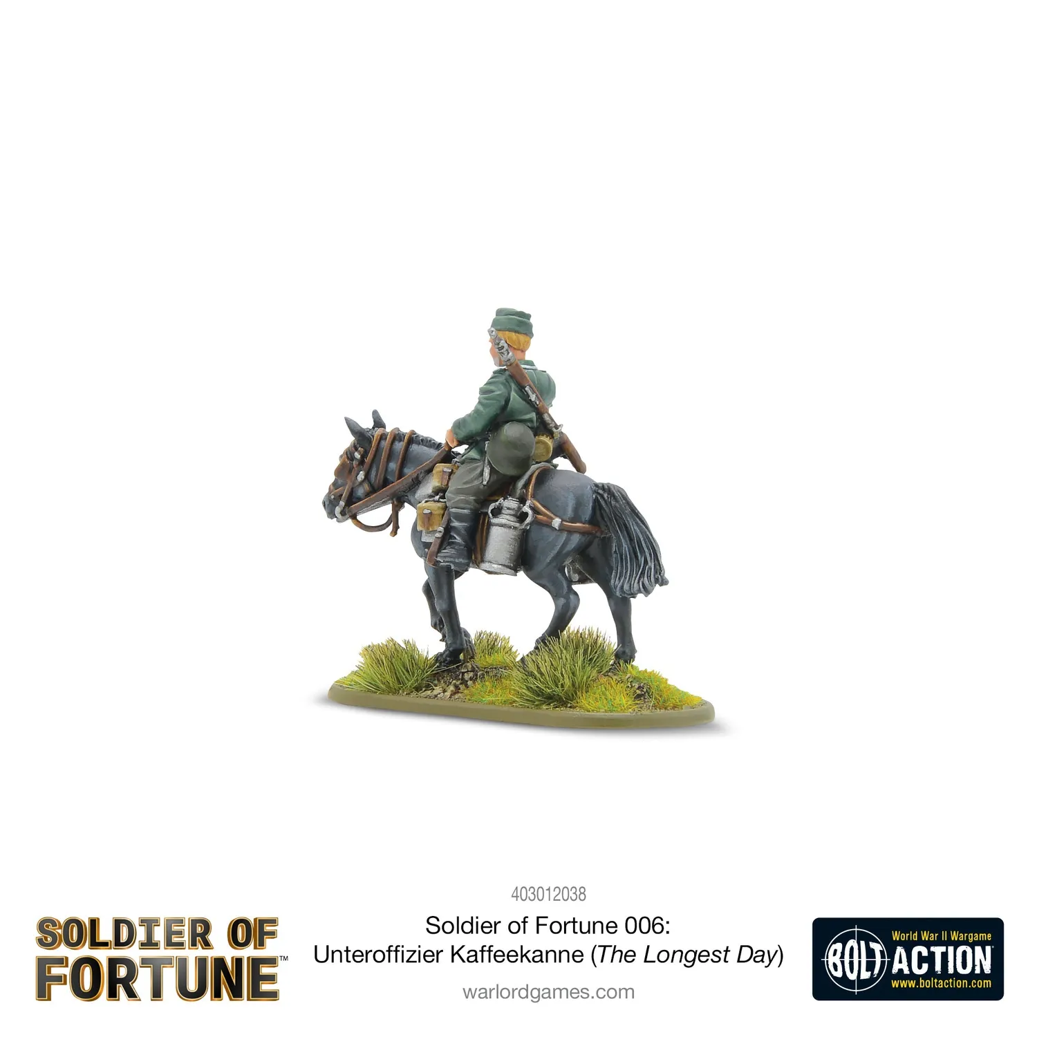 Bolt Action Soldier of Fortune 006 Kaffeekanne figurine métal à cheval