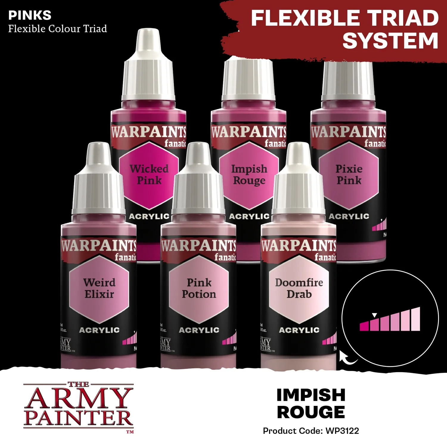 Army Painter Warpaints Fanatic Impish Rouge peinture 18 ml rose