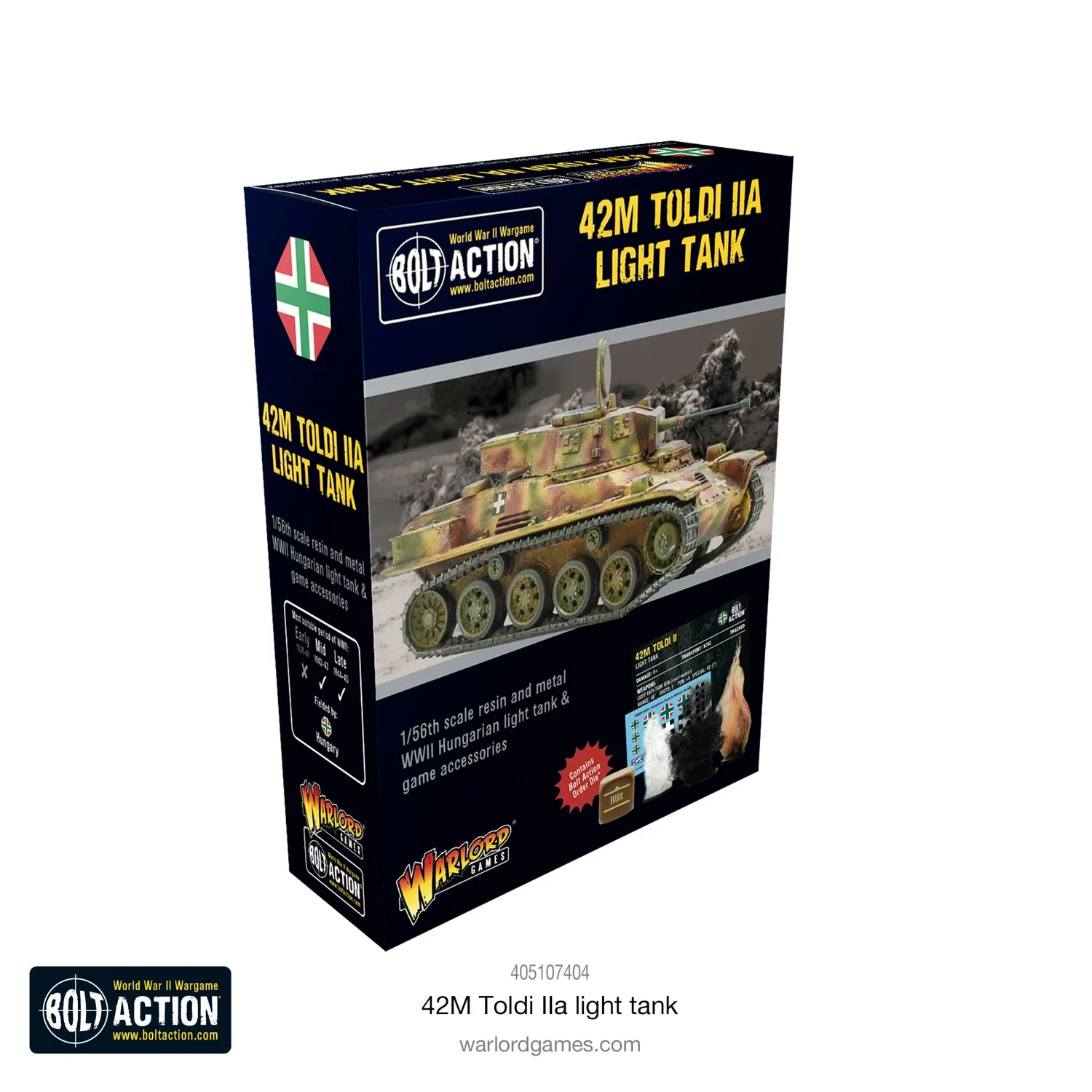 Bolt Action Hongrois 42M Toldi IIa char léger résine métal
