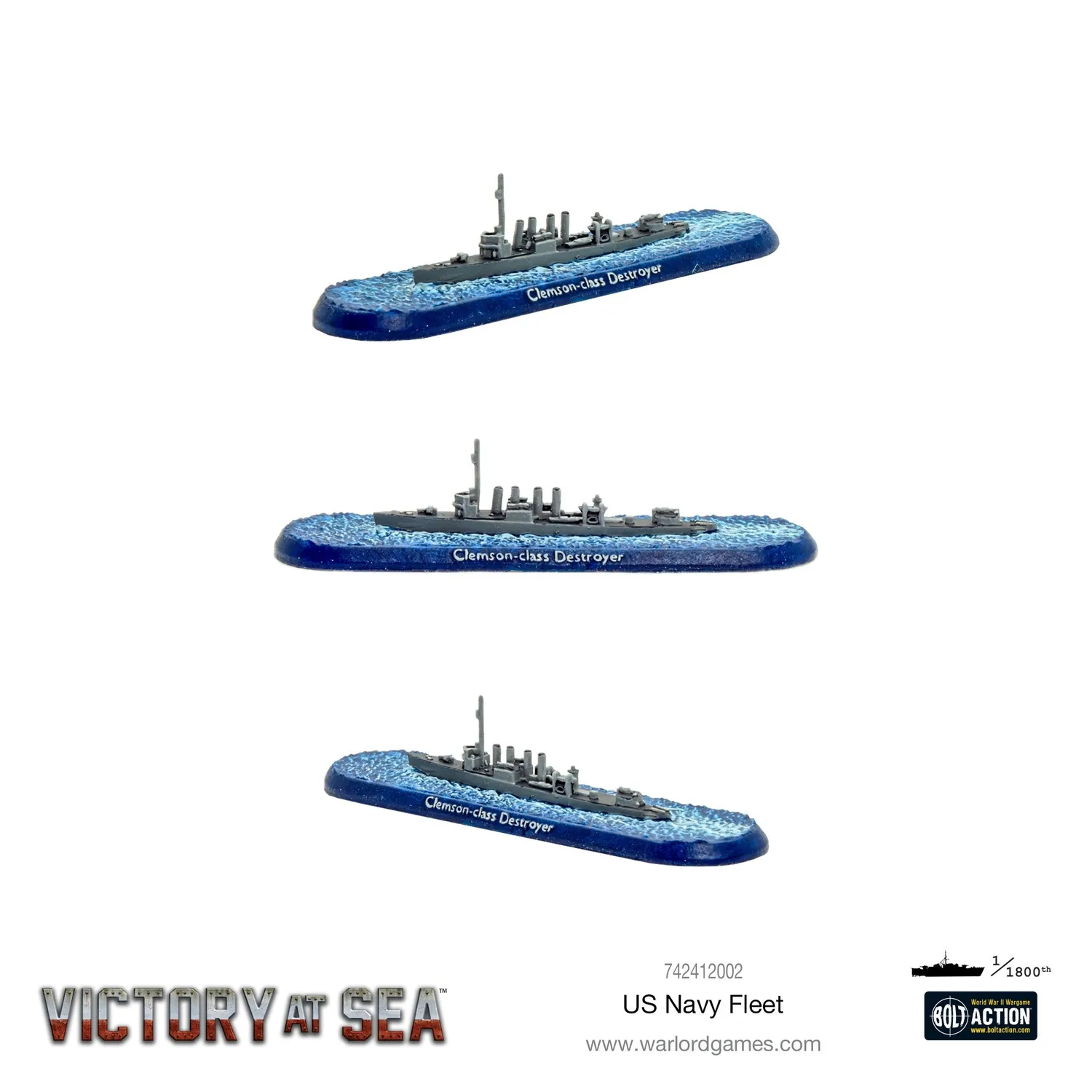 Bolt Action Victory at Sea Flotte US Navy coffret navires résine métal