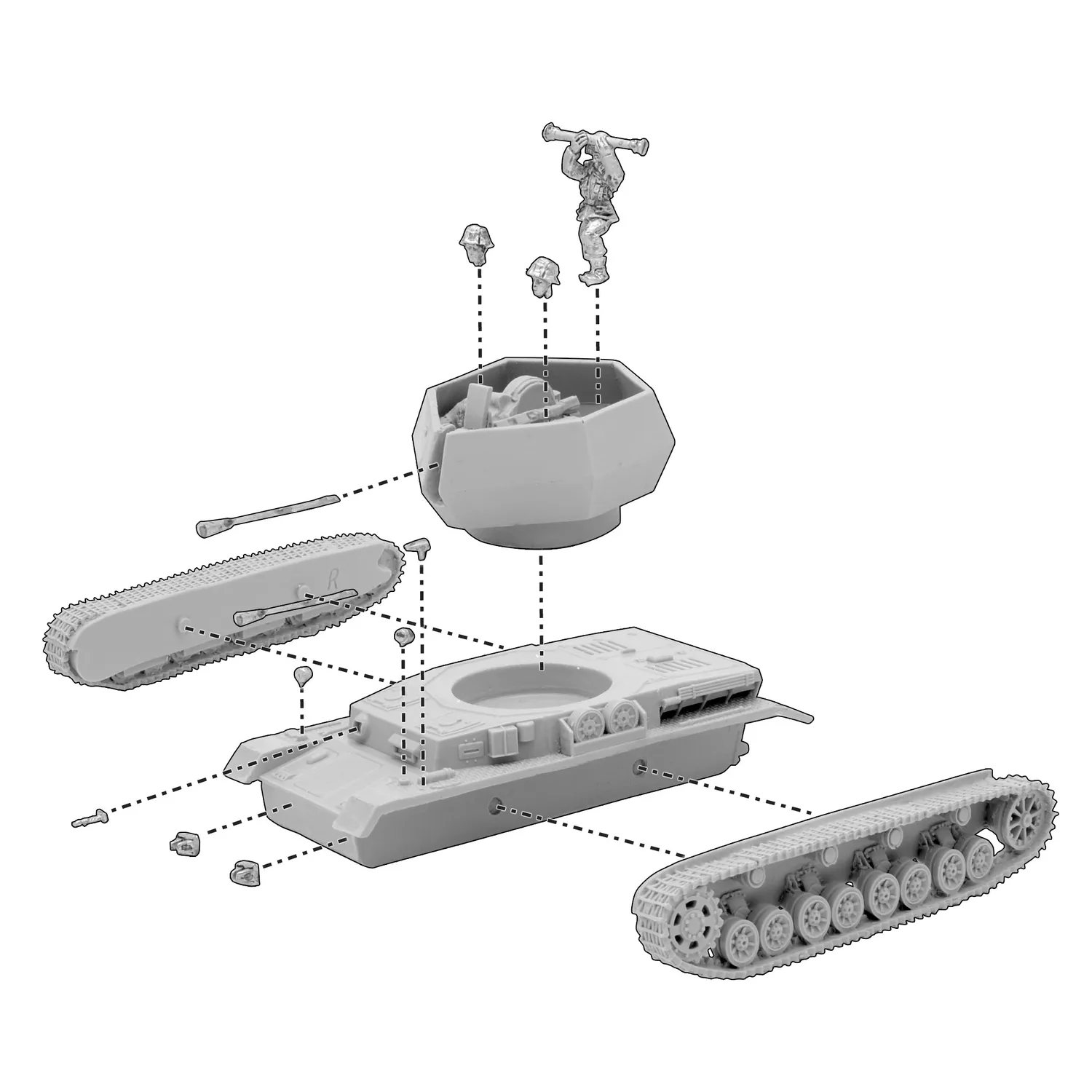 Bolt Action Flakpanzer IV Ostwind véhicule antiaérien résine métal