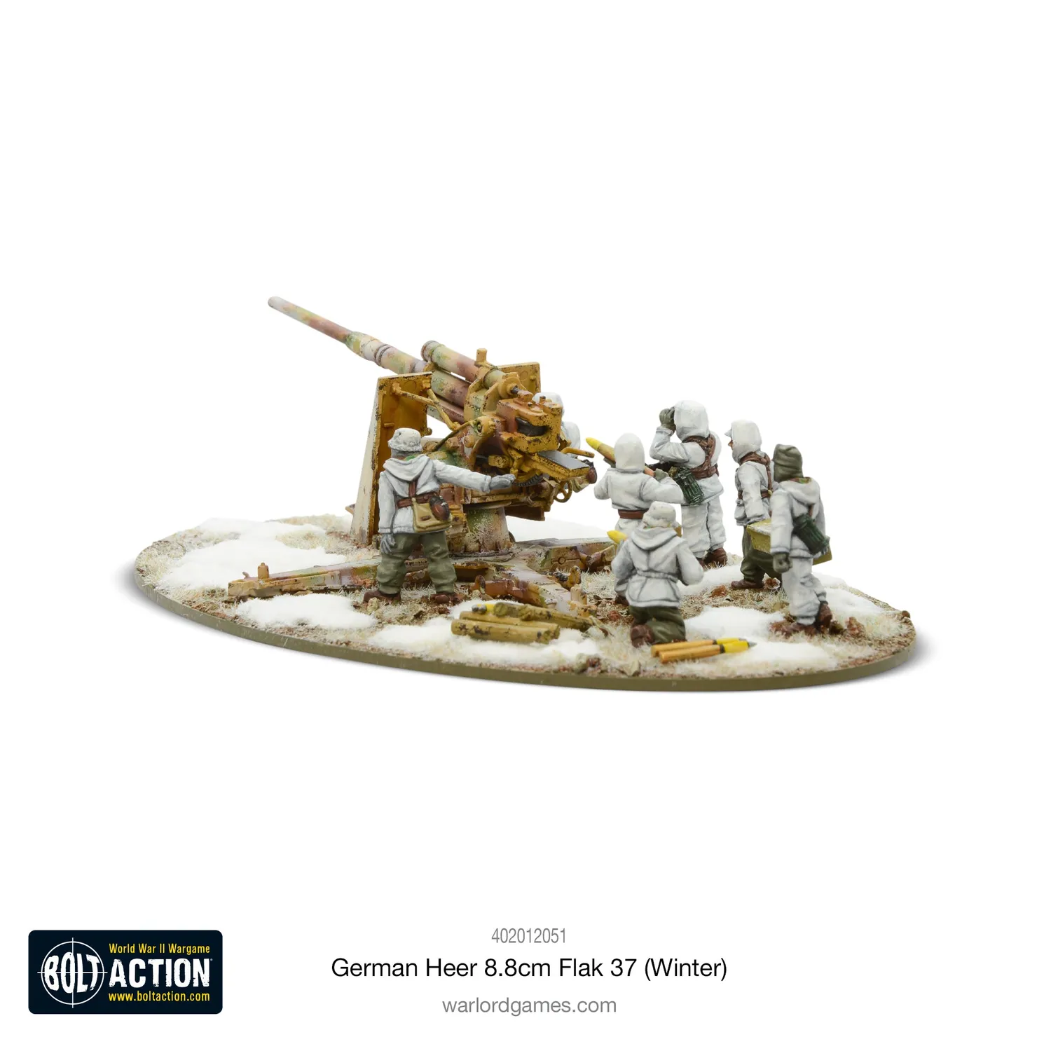 Bolt Action German Heer 8.8cm Flak 37 (Winter) canon antichar métal plastique