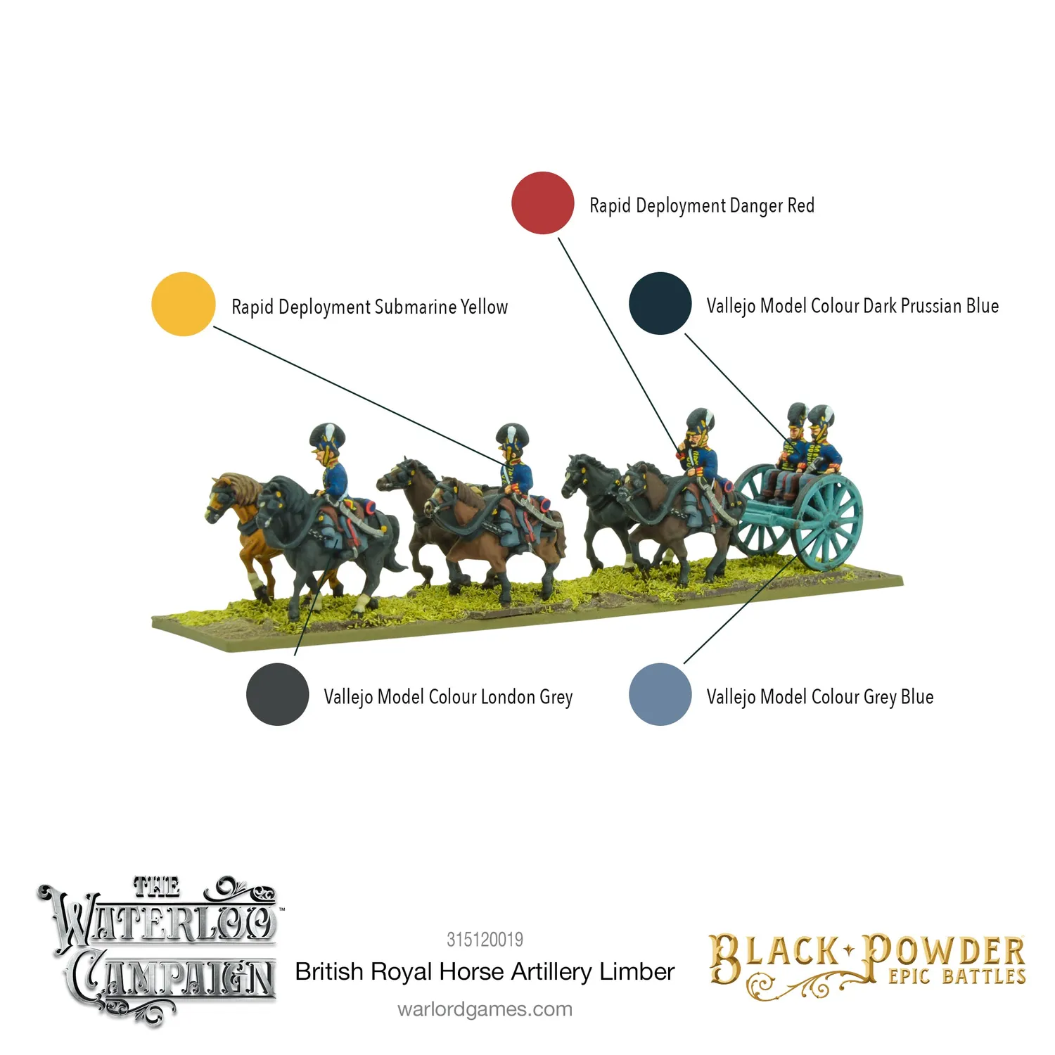 Bolt Action Black Powder Napoleonic British Royal Horse Artillery Limber artillerie