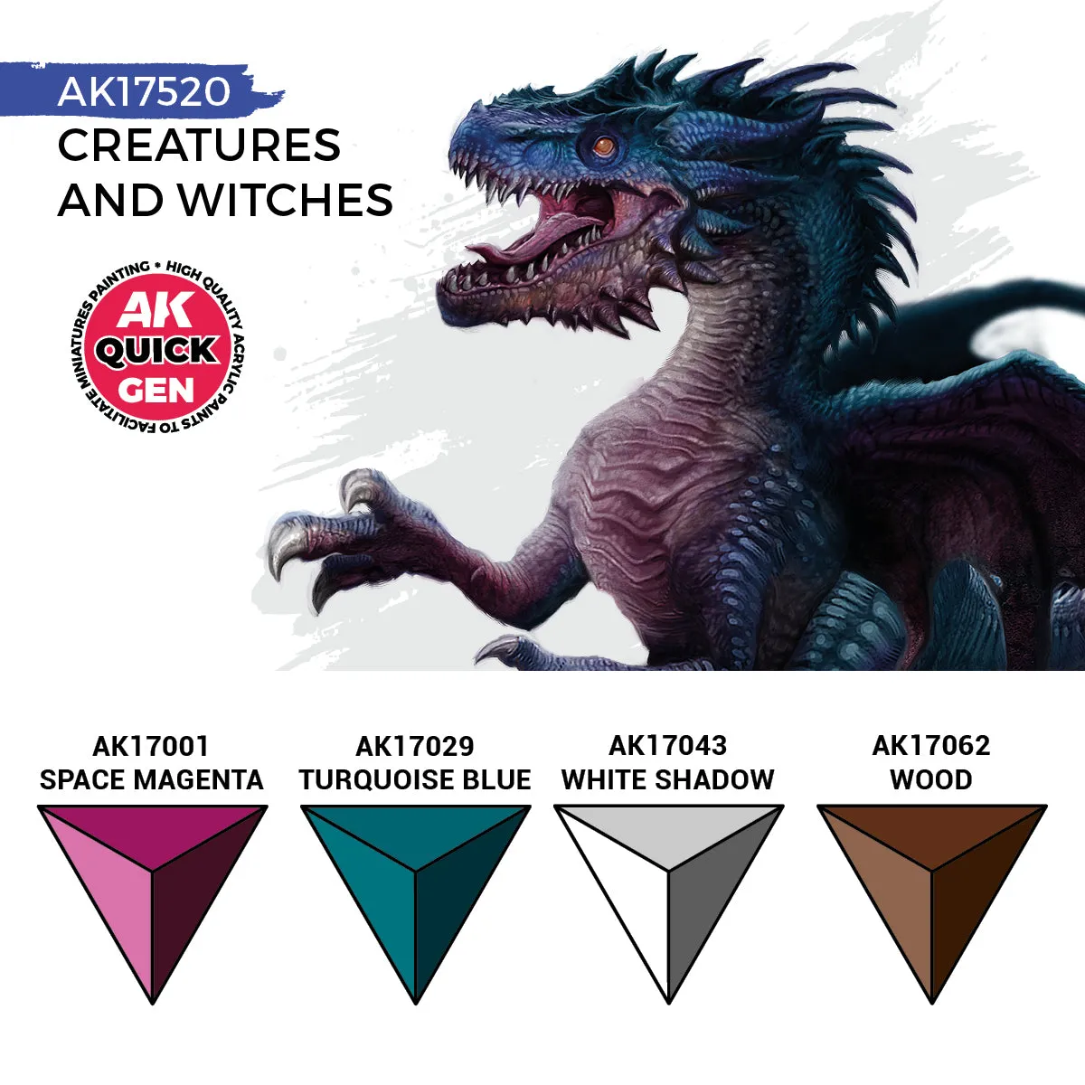 AK Interactive Quick Gen Creatures Witches set 4 peintures