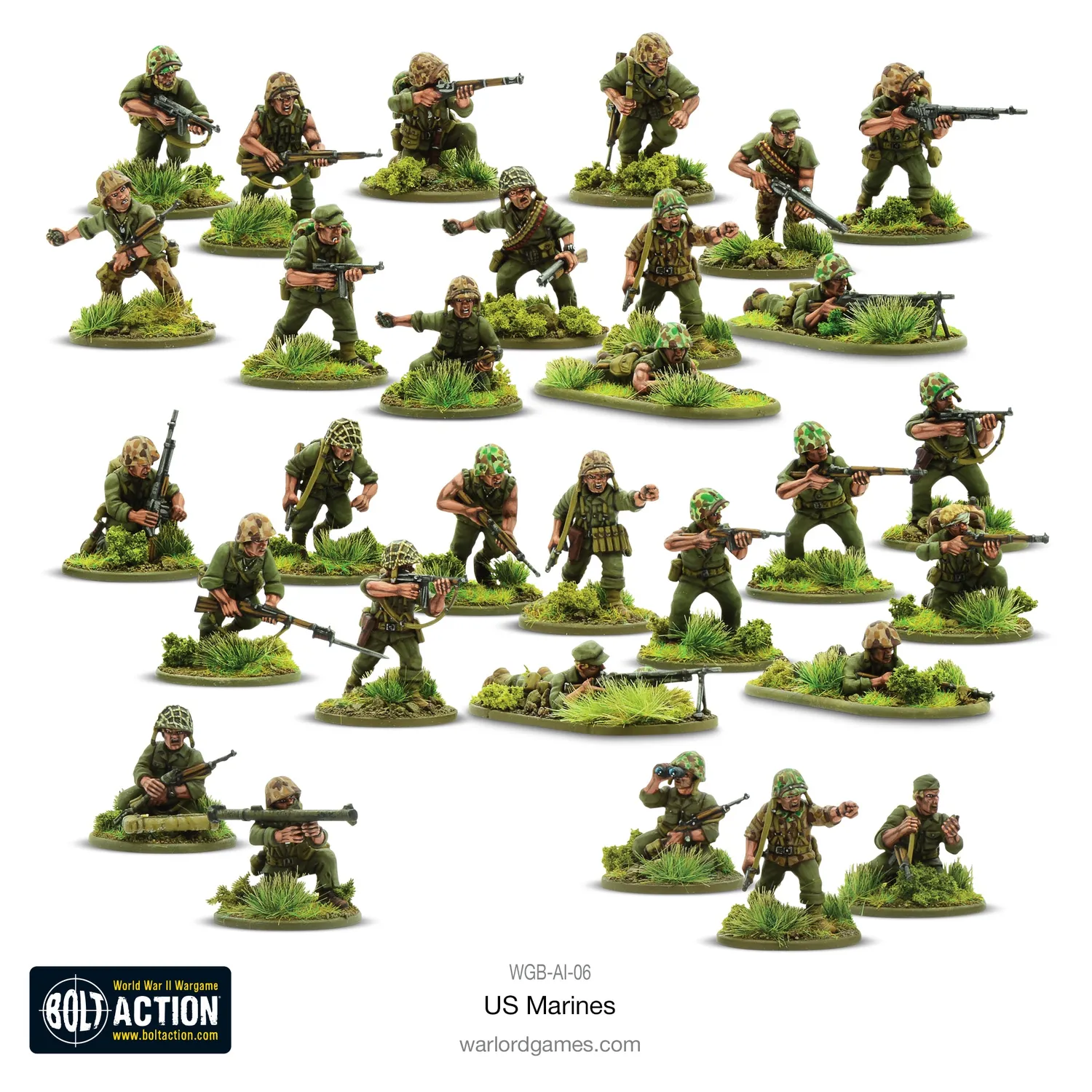Bolt Action US Marines Platoon boîte de figurines plastique 30 pièces