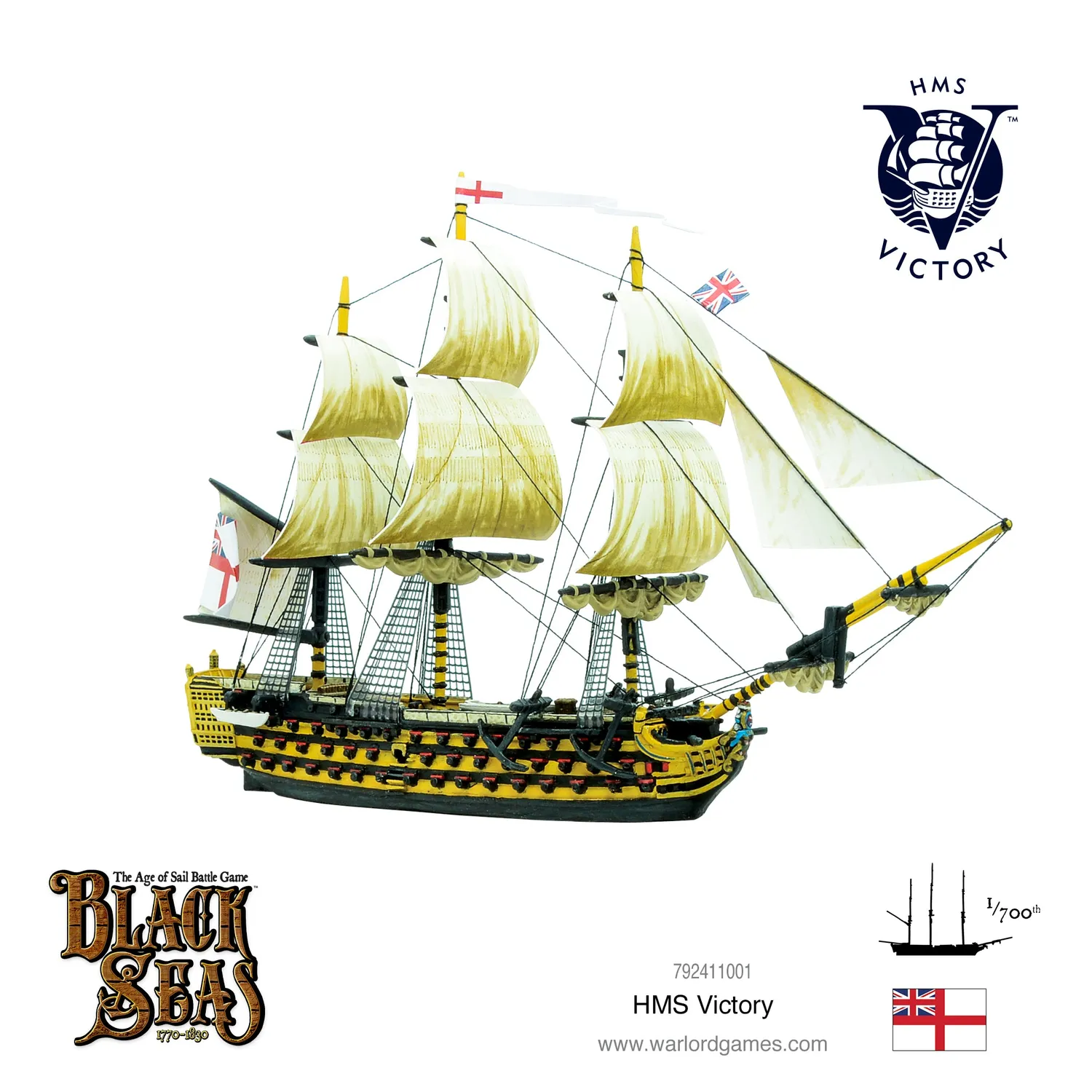 Bolt Action Black Seas HMS Victory maquette navale résine métal