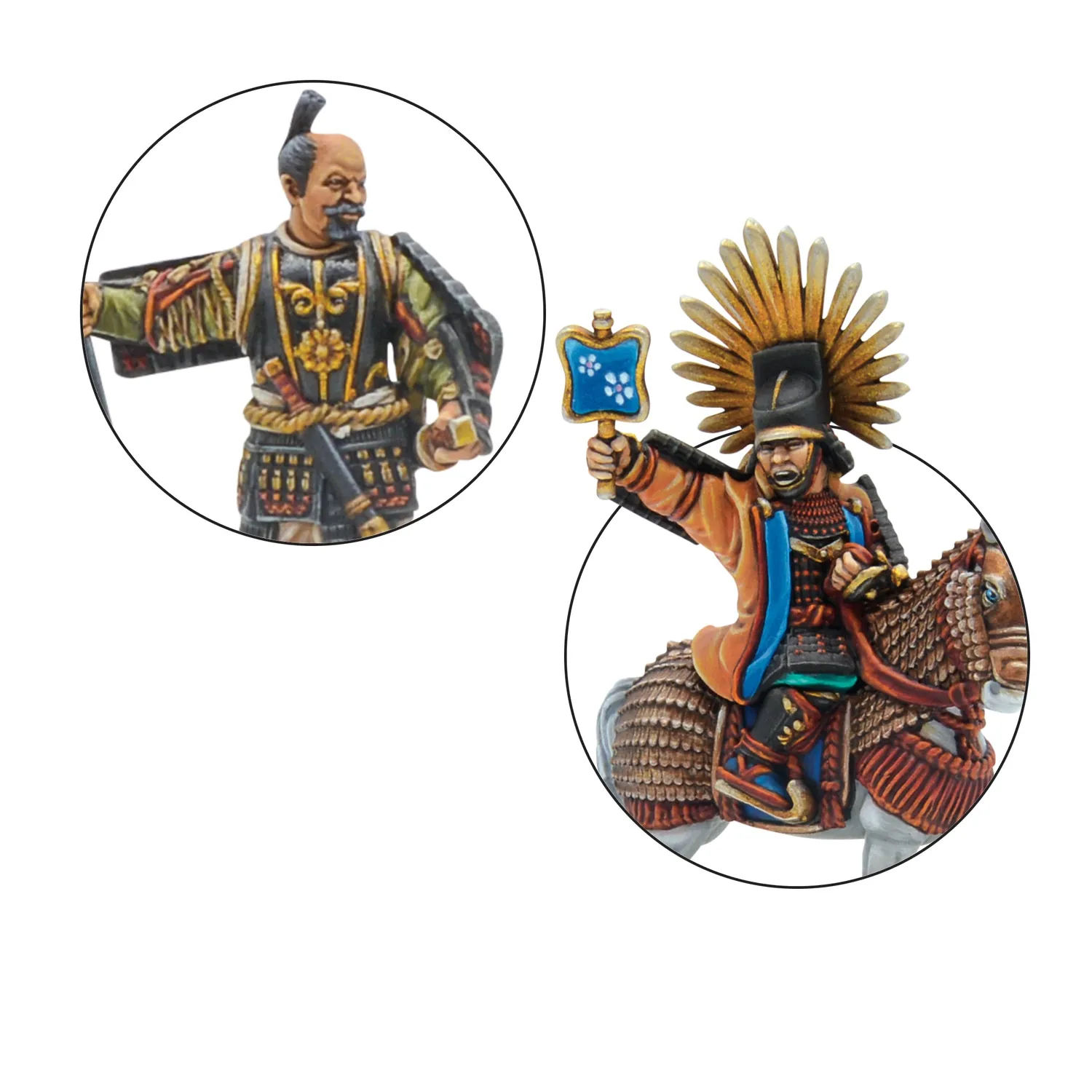 Bolt Action Pike & Shotte Daimyos figurines x3 samouraï résine