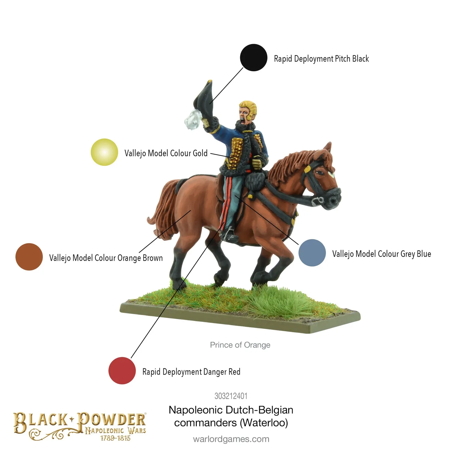 Bolt Action Black Powder Commandants Hollandais-Belges figurine