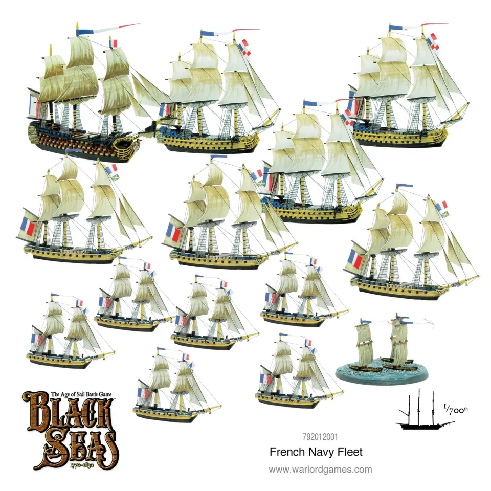 Bolt Action Cruel Seas French Navy Fleet flotte française 1770–1830