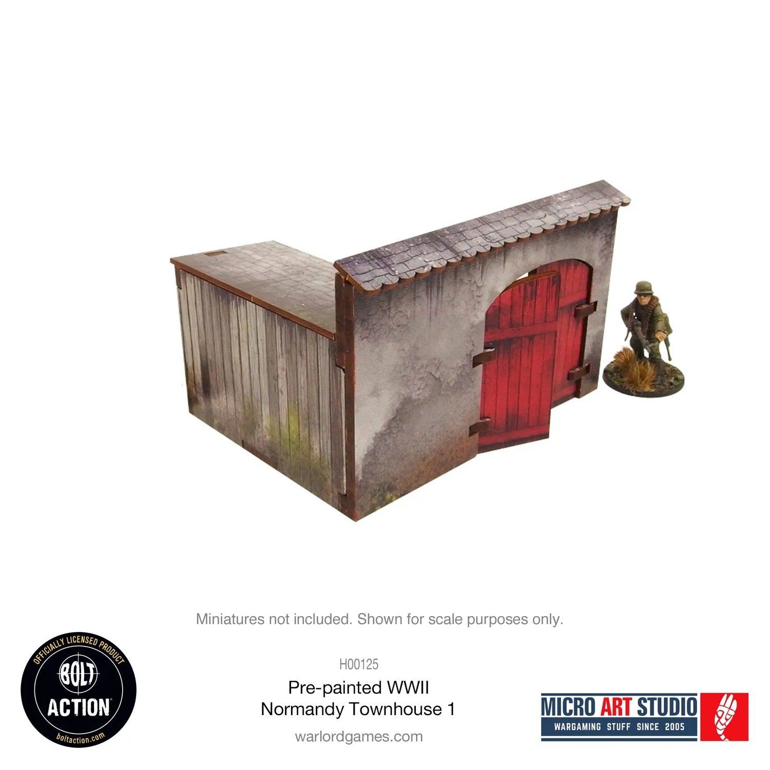 Bolt Action Pre-painted WW2 Normandy Townhouse 1 bâtiment prépeint 28-30 mm