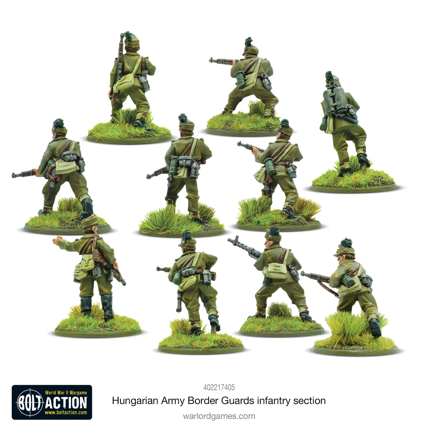 Bolt Action Hungarian Army Border Guards Infantry Section escouade métal 10 figurines
