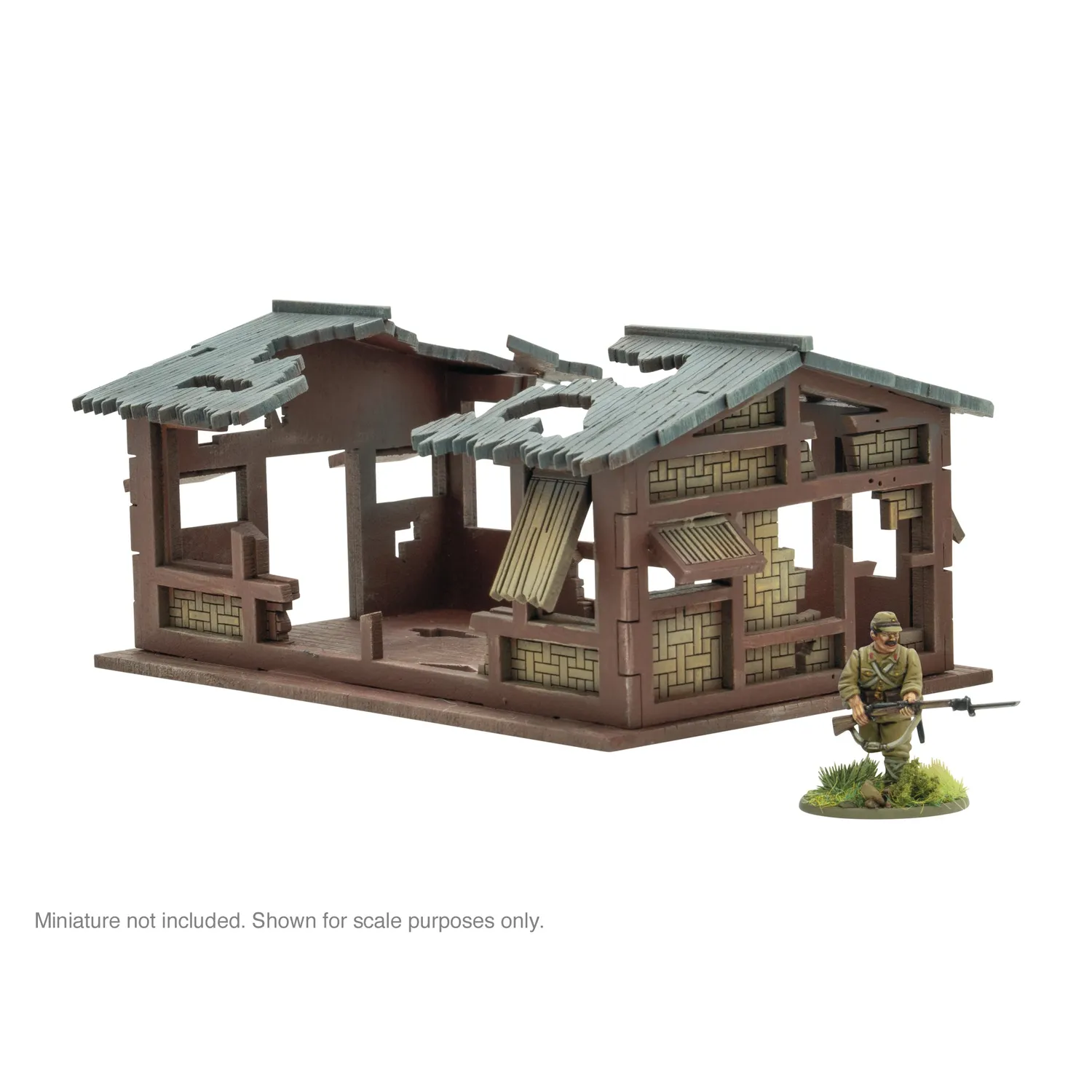 Bolt Action Pacific Theatre Small building ruins terrain MDF