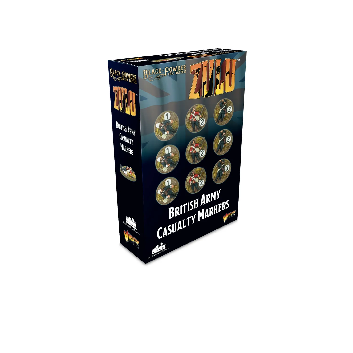 Bolt Action Black Powder Epic Battles Zulu British Army Casualty Markers marqueurs 18