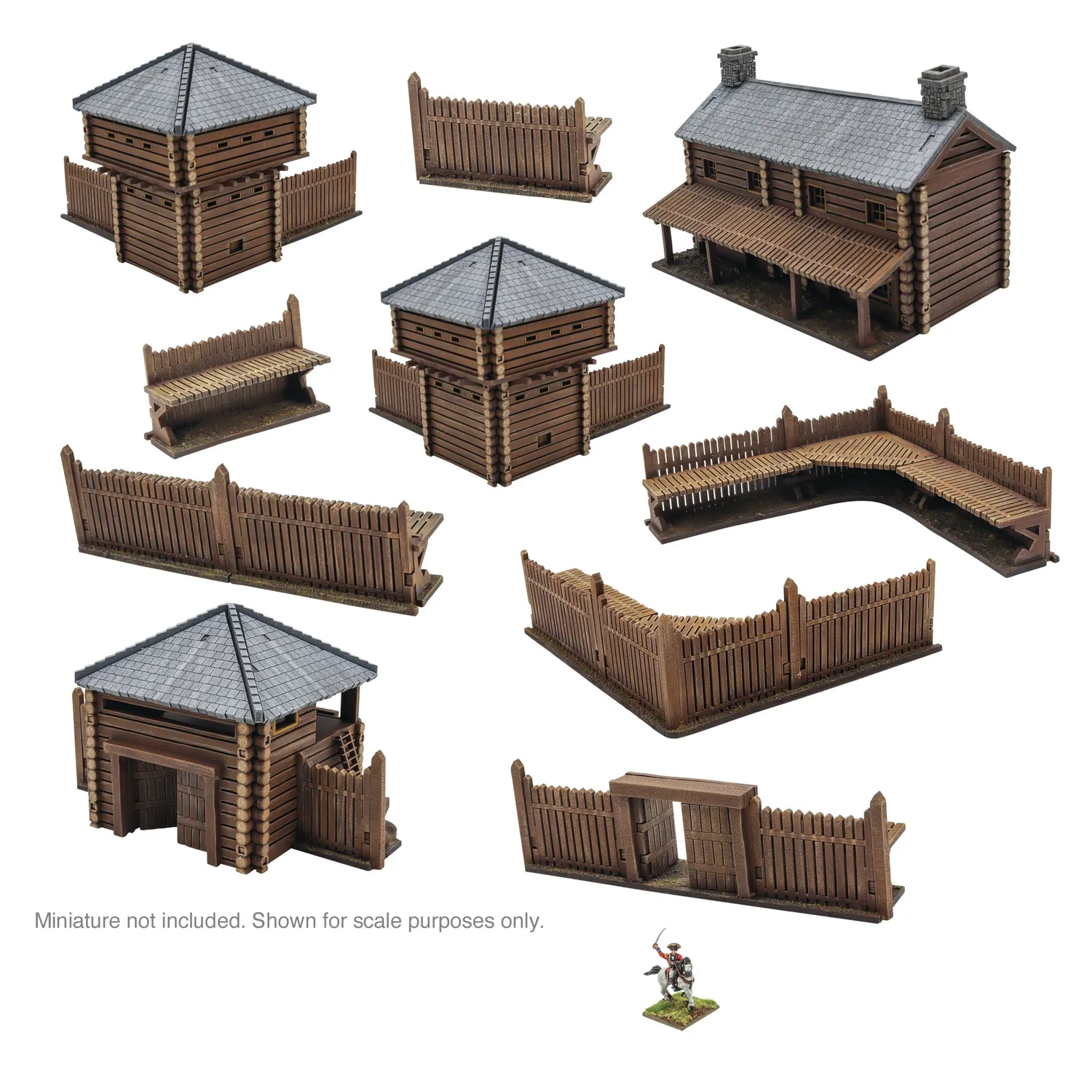 Bolt Action Black Powder Epic Battles Revolution North American Fort décor MDF