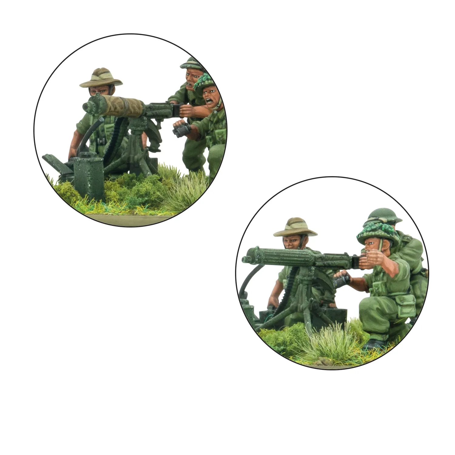 Bolt Action Gurkha MMG Team mitrailleuse Vickers résine